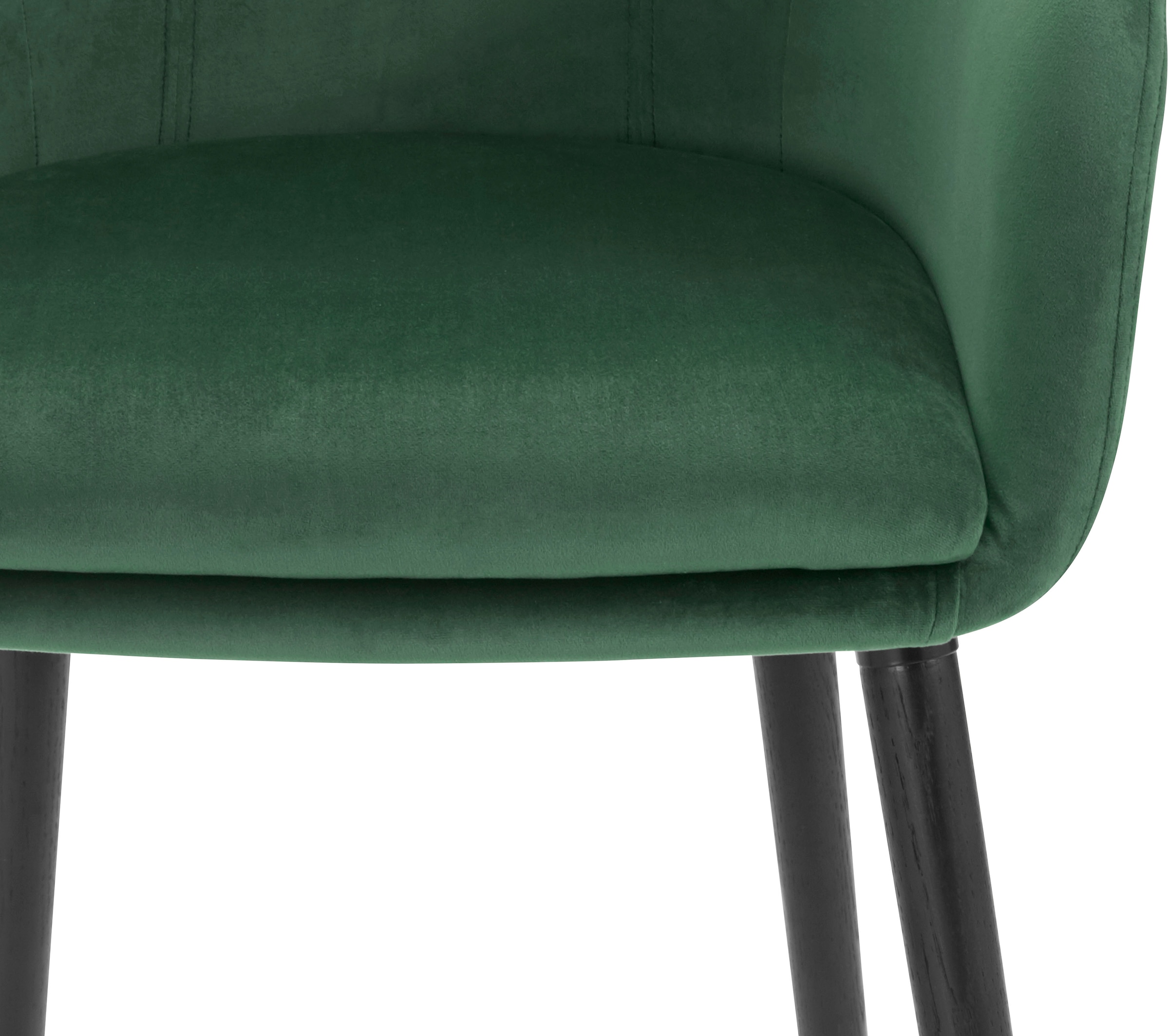 Home affaire Armlehnstuhl »Bradford« (Set) 1 Stk.(1 oder 2 Stück), Bezug in Samtsoff, Gestell aus Eiche Massivholz