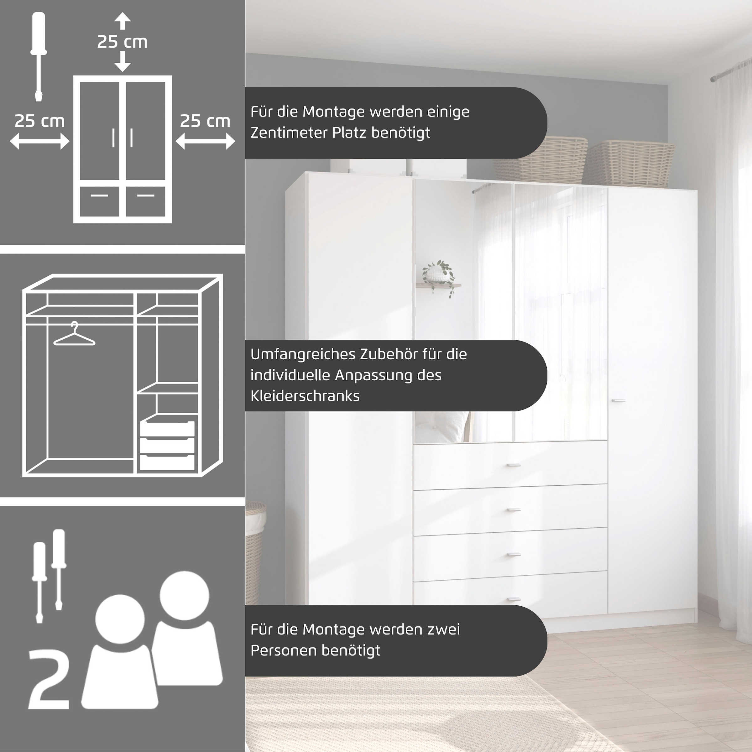 rauch Armoires à vêtements »Sinsheim« mit 4 breiten Schubkästen