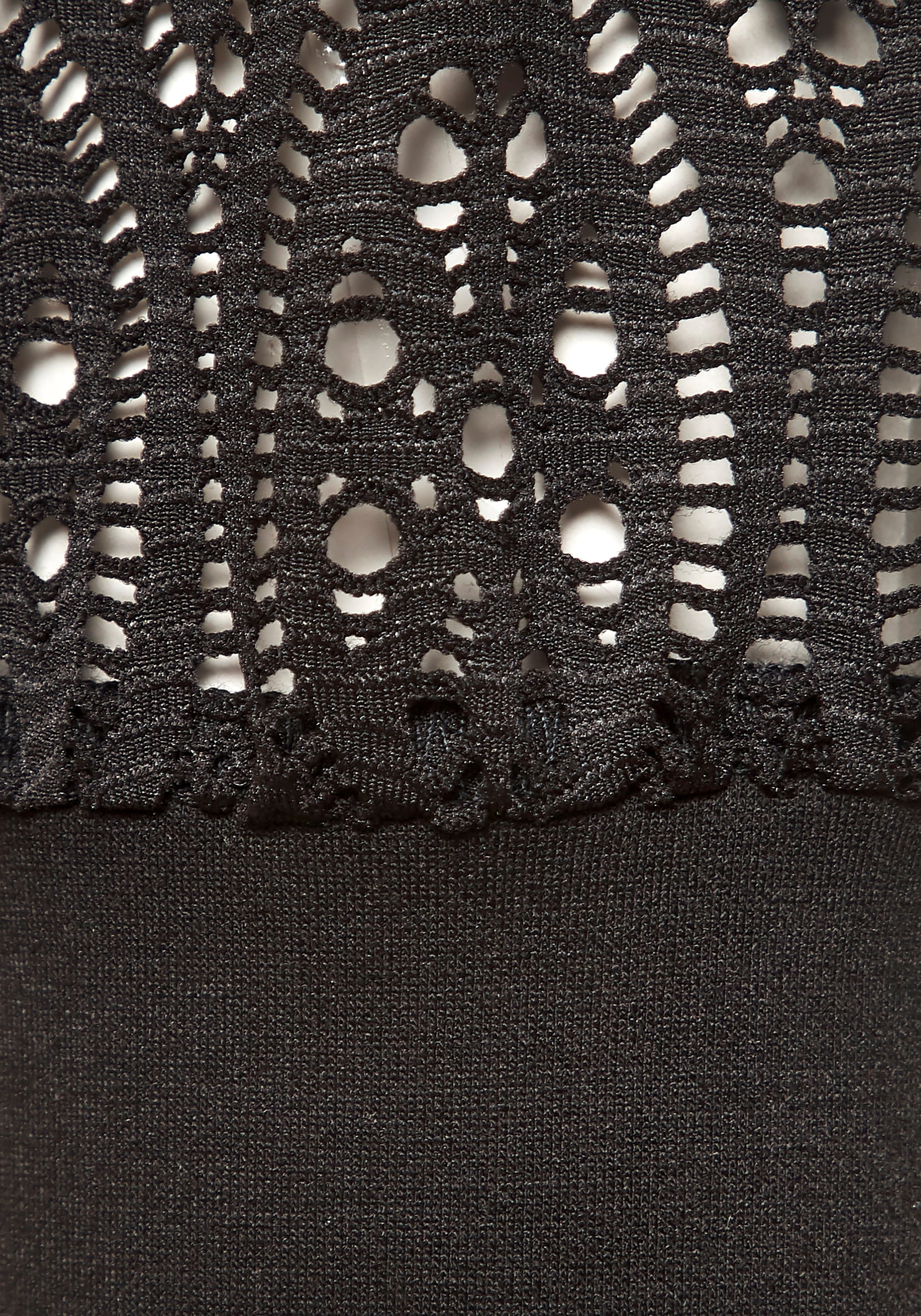 LASCANA Kapuzensweatshirt , mit Ärmeln aus elastischer Spitze
