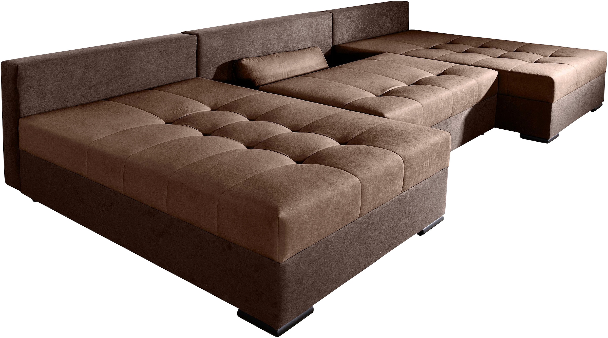 COLLECTION AB Wohnlandschaft »Josy U-Form, B: 307 cm« mit Bettfunktion & Bettkasten, Federkern