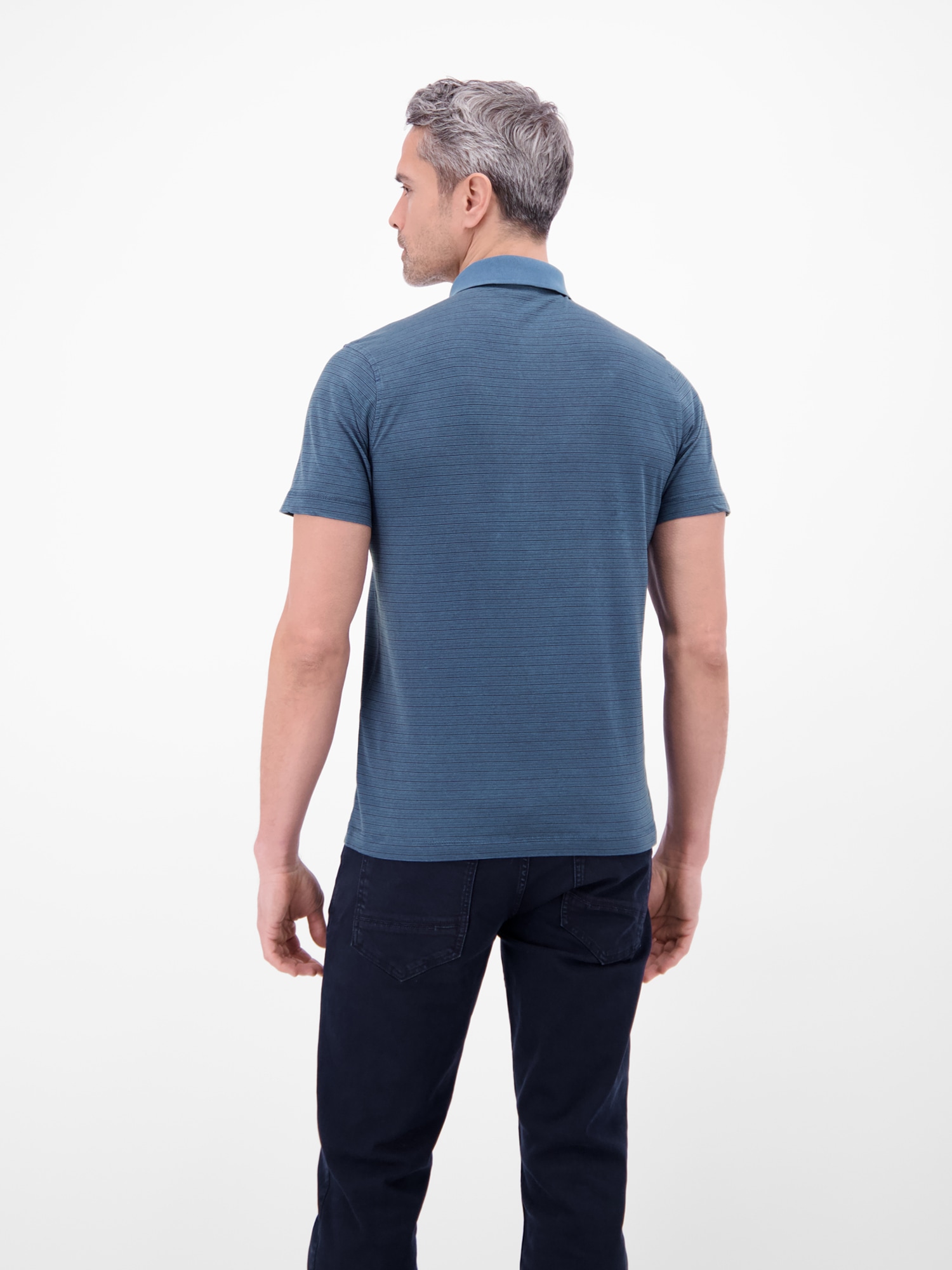LERROS Polo »Poloshirt mit Fineliner-Optik, 100 % Baumwolle«