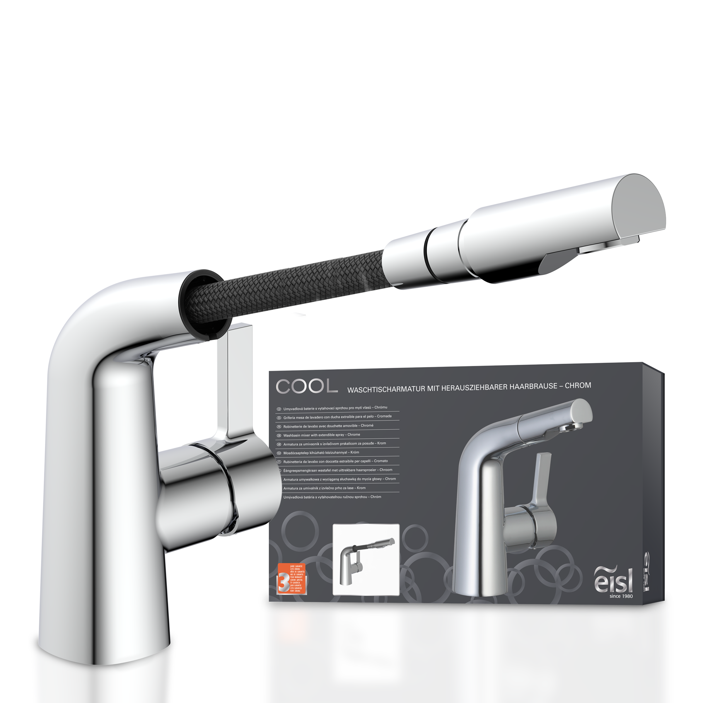Eisl Waschtischarmatur »COOL« herausziehbare Brause, Mischbatterie, für Durchlauferhitzer geeignet