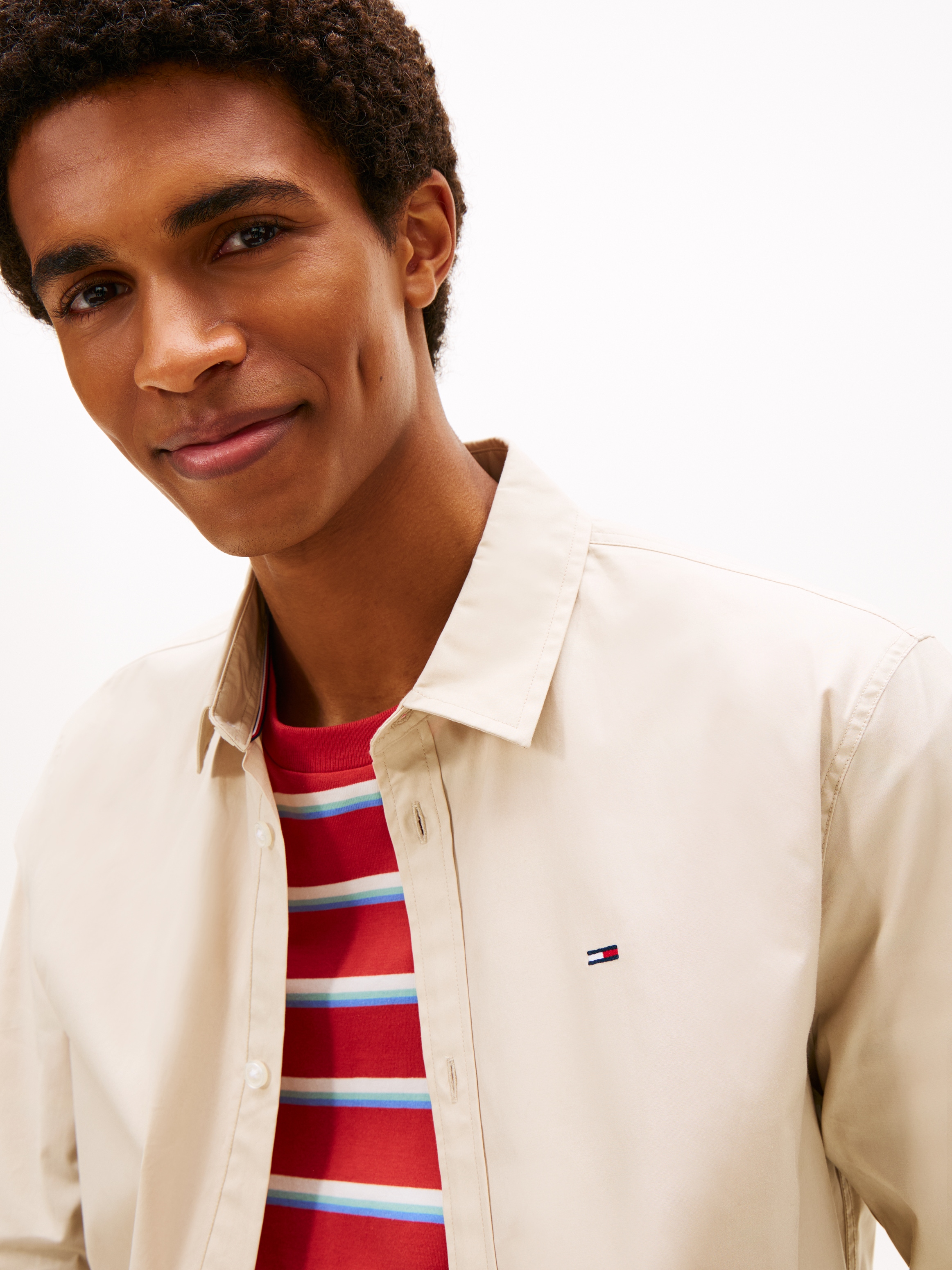 Tommy Jeans Langarmhemd »Sabim Stretch Hemd Shirt« Stretch Hemd, Premium, Slim Fit, mit Elasthan