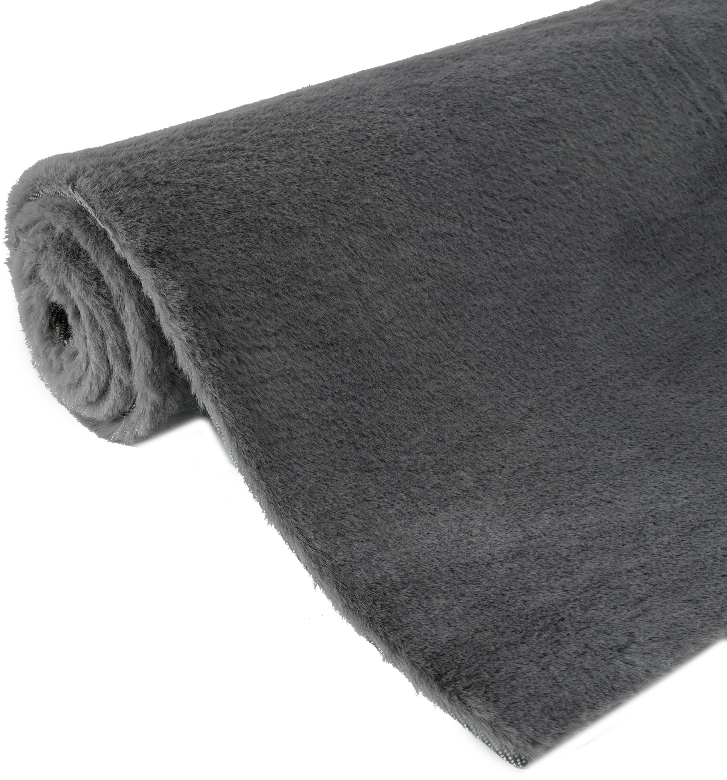 Bruno Banani Tapis en fourrure »Rabbit 2, Kunstfell Teppich, Modern« Rectangulaire 25 mm Höhe Kaninchenfell-Haptik, sehr weich, Wohnzimmer, Schlafzimmer, Esszimmer