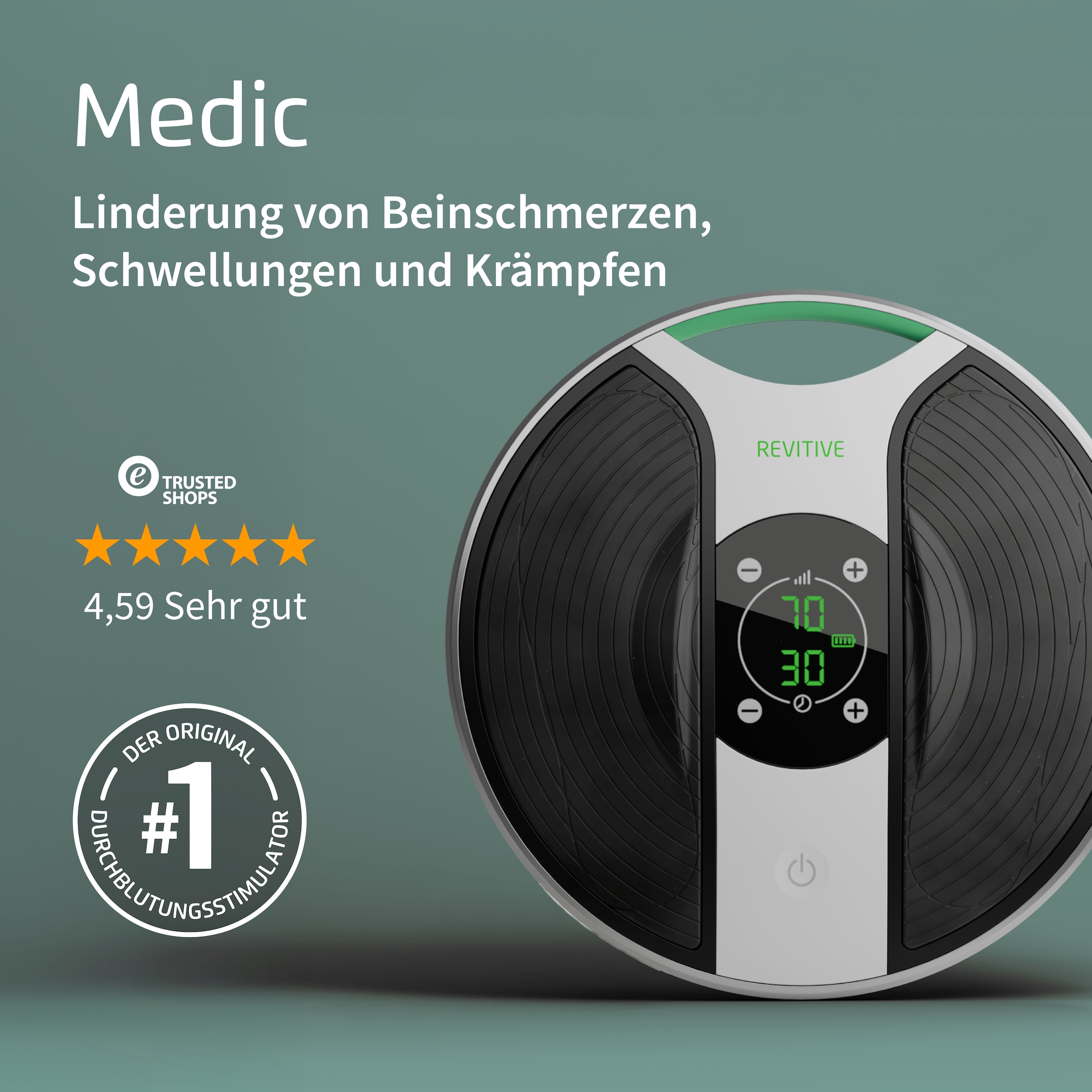 REVITIVE EMS-Fussmassage-Gerät »Medic Durchblutungs-Stimulator« Lindert Beschwerden, Schmerzen, Schwellungen, Krämpfe