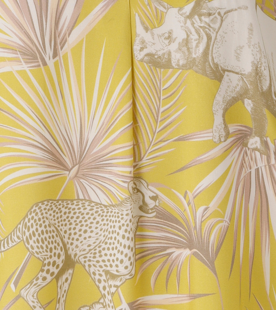 Aniston CASUAL Blouse à enfiler mit Blättern, Nashörnern und Geparden bedruckt - NEUE KOLLEKTION