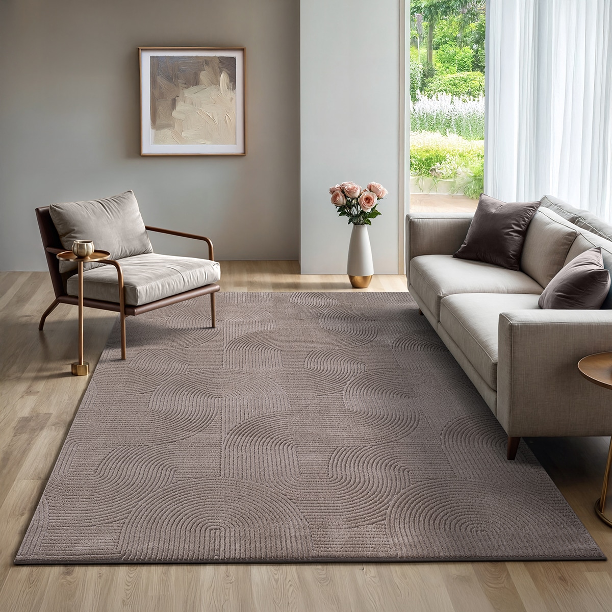 the carpet Tapis »Rio« Rectangulaire 8 mm Höhe weicher Wohnzimmer Teppich rutschfest 3D-Optik