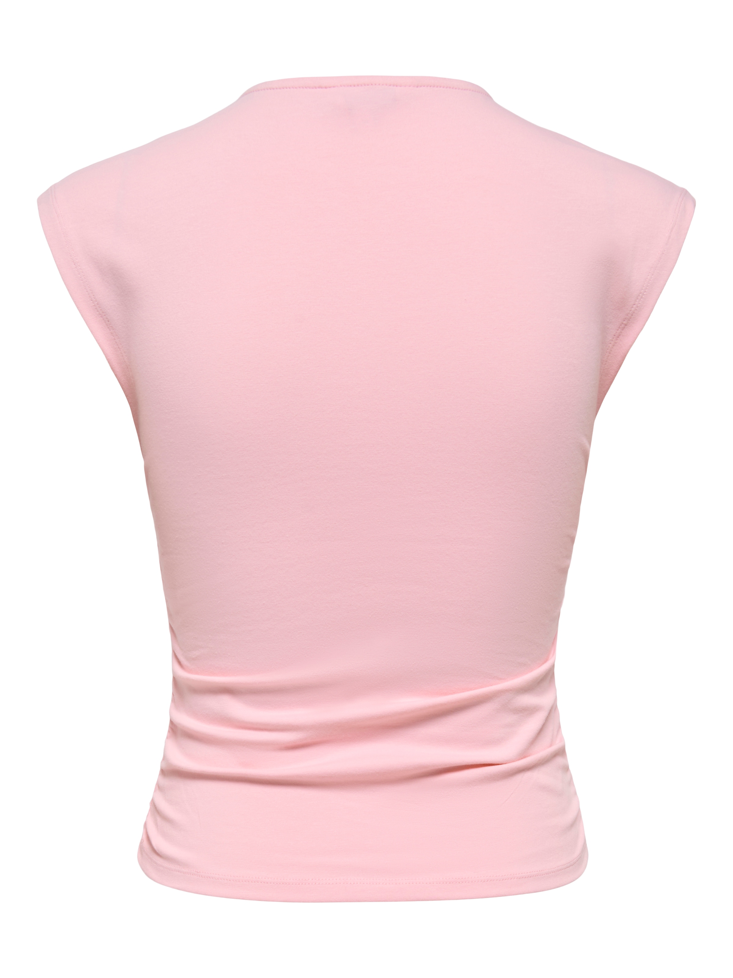 ONLY Haut de chemise »ONLMIRA CAPSL RUCHING TOP JRS NOOS« mélange de coton, regular fit, col rond
