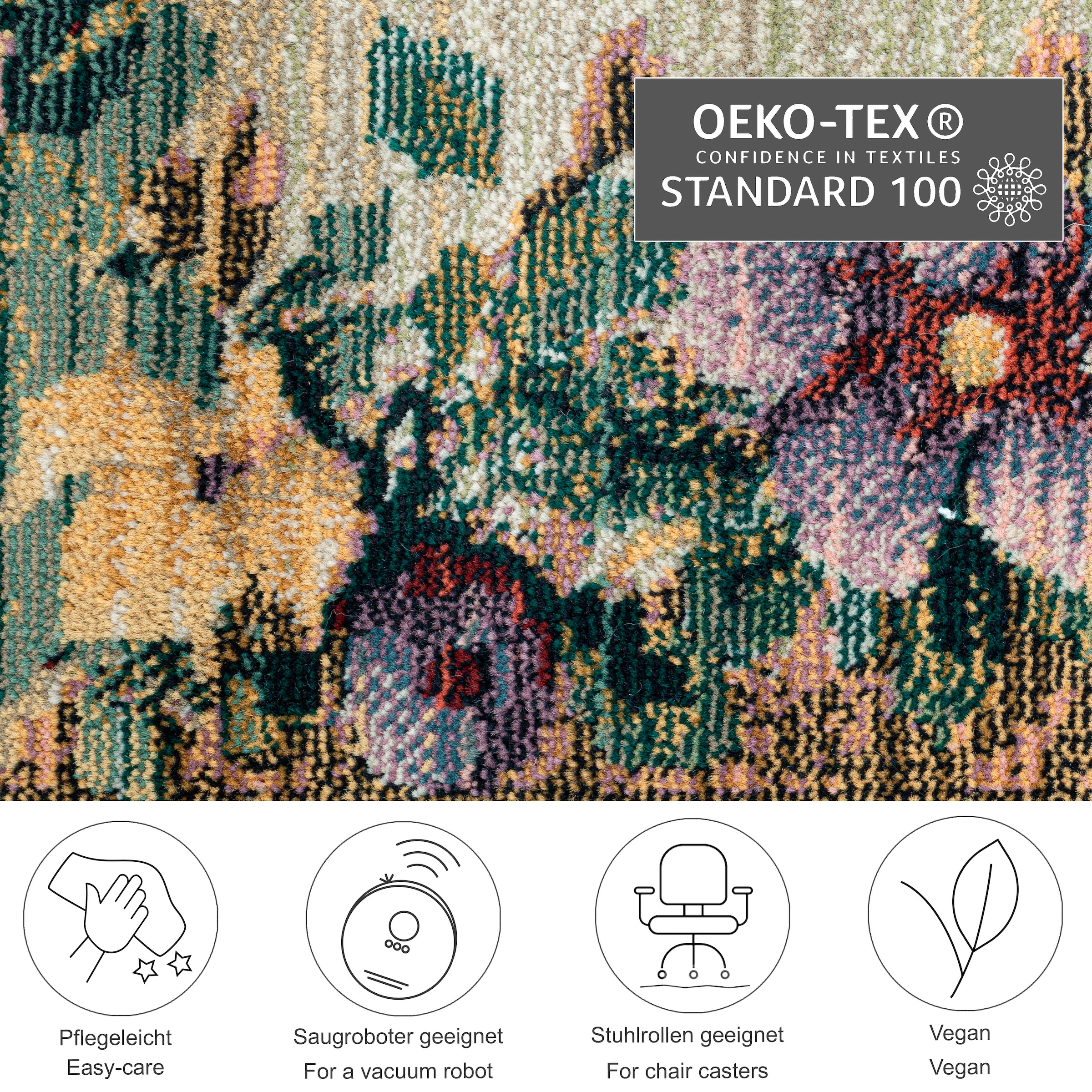 THEKO Teppich »Gabiro 72« rechteckig 10 mm Höhe Orient-Optik, Vintage Design, ideal im Wohnzimmer & Schlafzimmer