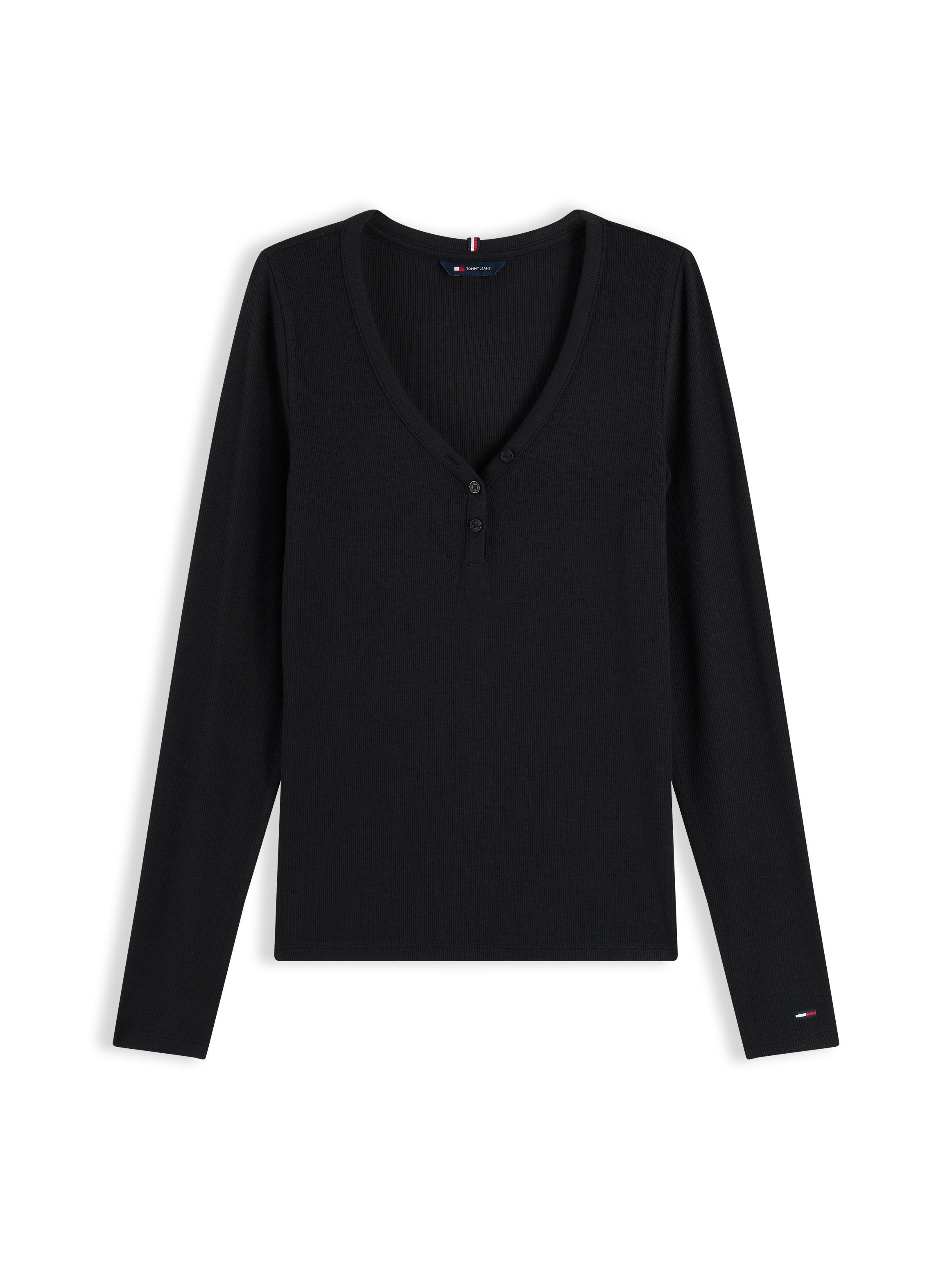 Tommy Jeans Langarmshirt »TJW SLIM HENLEY LS TOP« Viskosemischung, slim fit