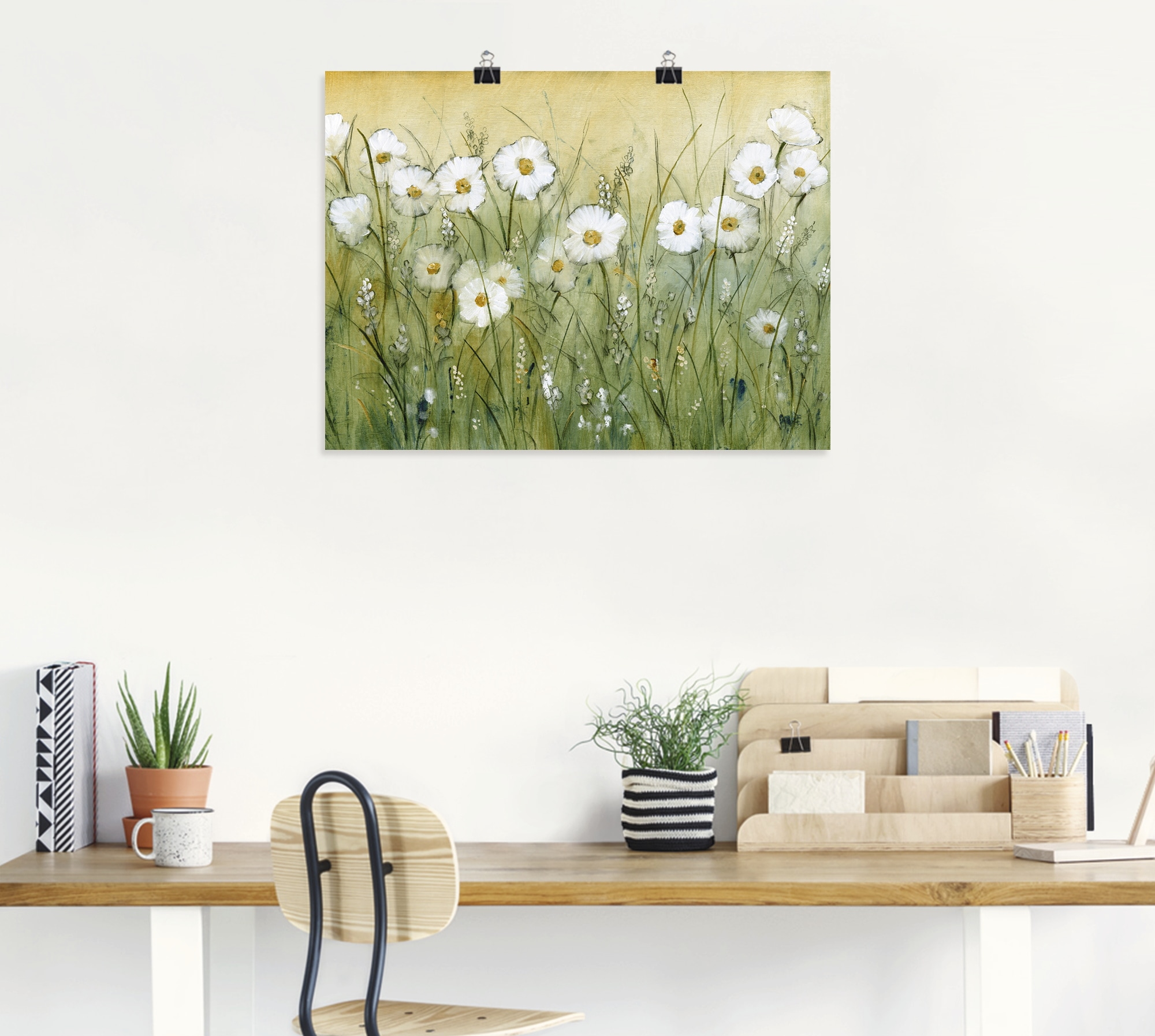 Artland Wandbild »Gänseblümchenfrühling II« Blumen 1 Stk. tlg. als Alubild, Leinwandbild, Poster in verschied. Grössen