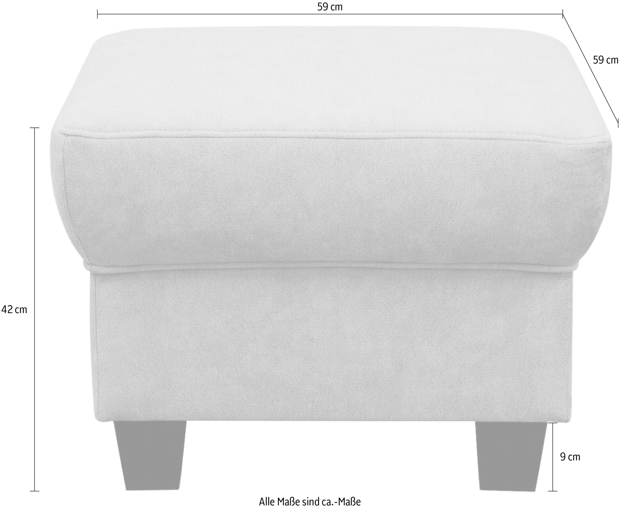 GOODproduct Tabouret »Silkeborg« Pouf rembourré Silkeborg assorti au canapé, largeur 59 cm