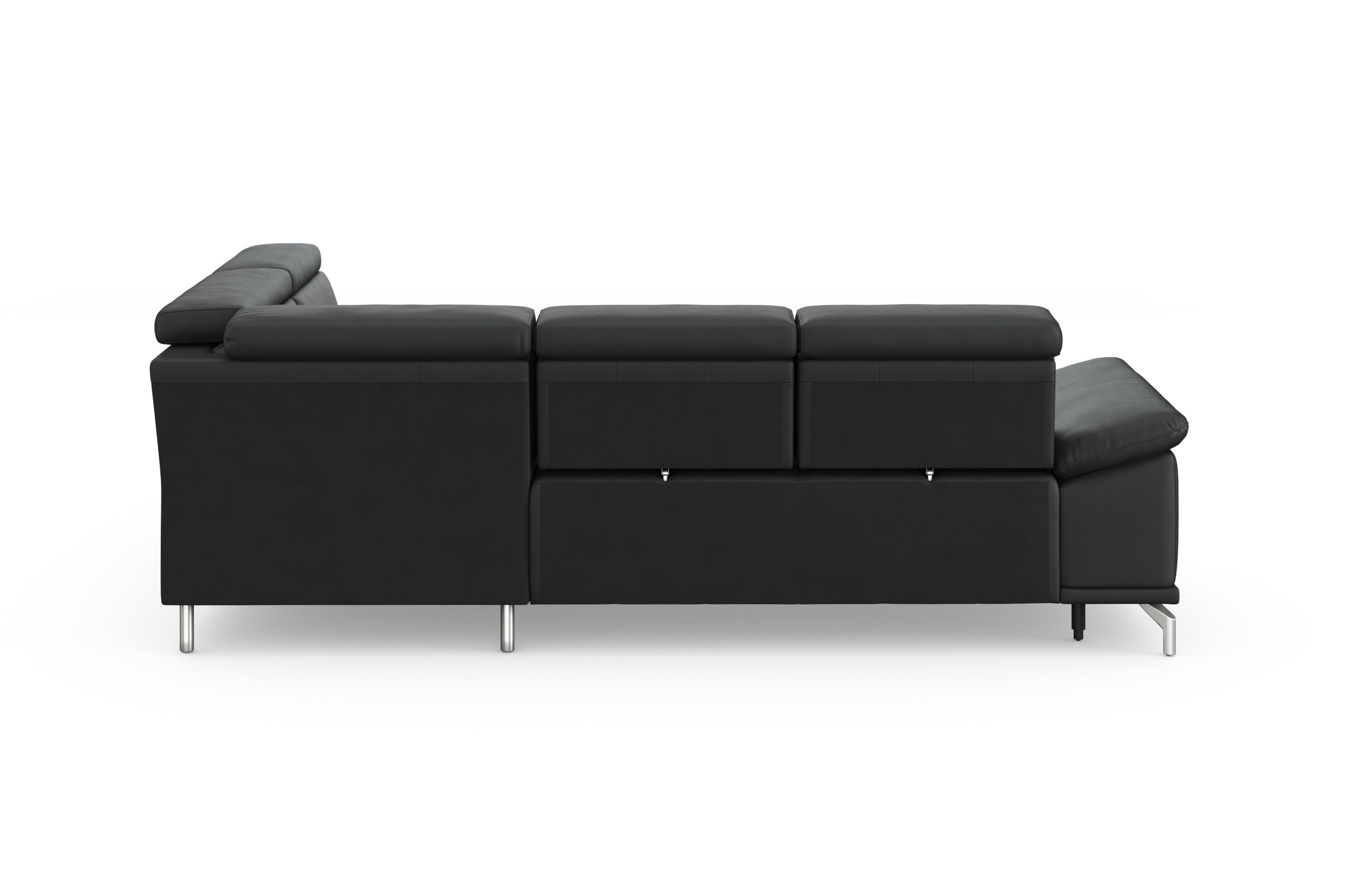 sit&more Ecksofa »Cabrio L-Form, B: 274 cm, mit Sitztiefen-, Arm- & Kopfteilverstellung« 3 Nierenkissen, Federkern, optional Bettfunktion und Stauraum