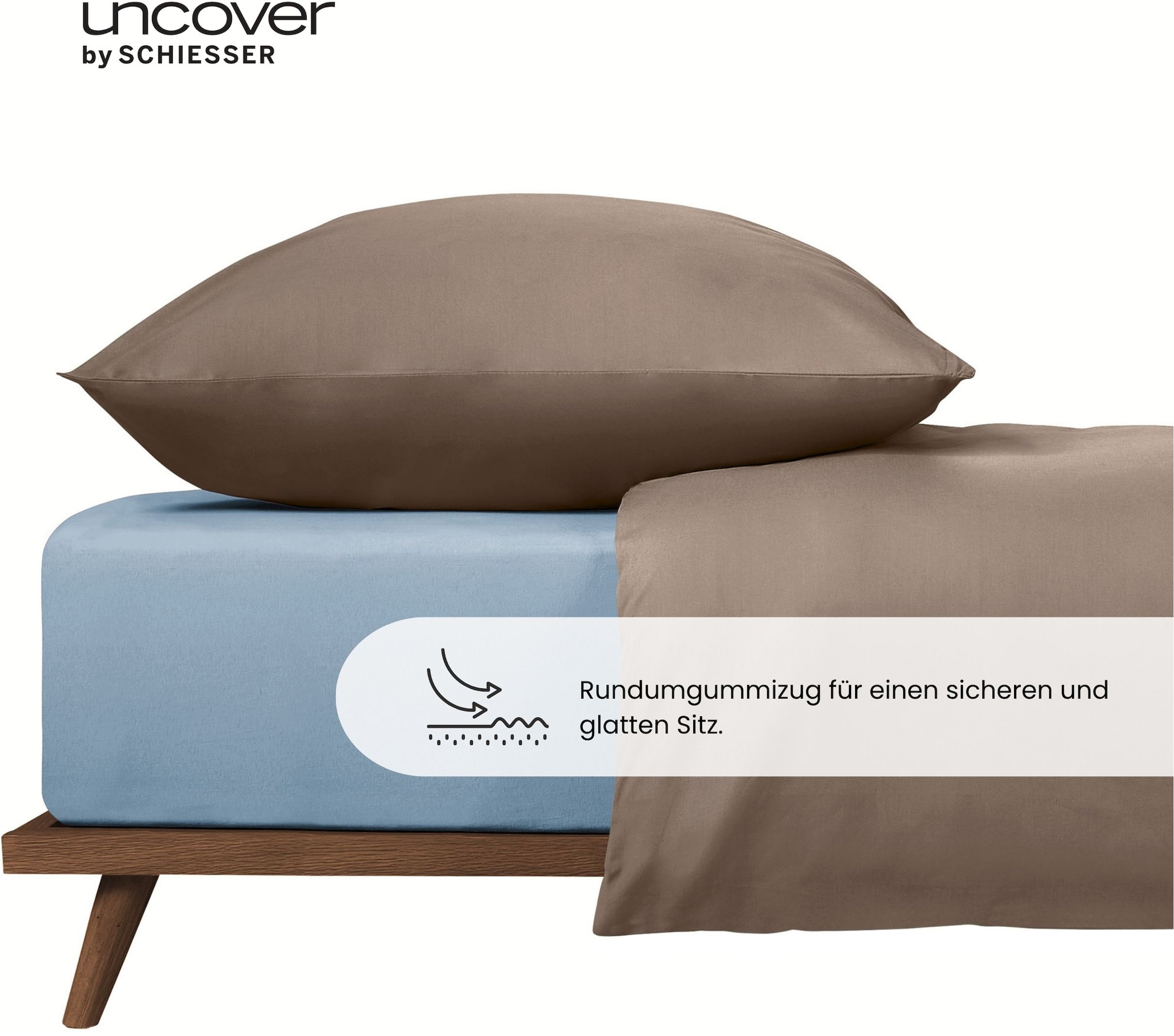 uncover by SCHIESSER Draps de lit »New Jersey aus 100% Baumwolle« Made in Green