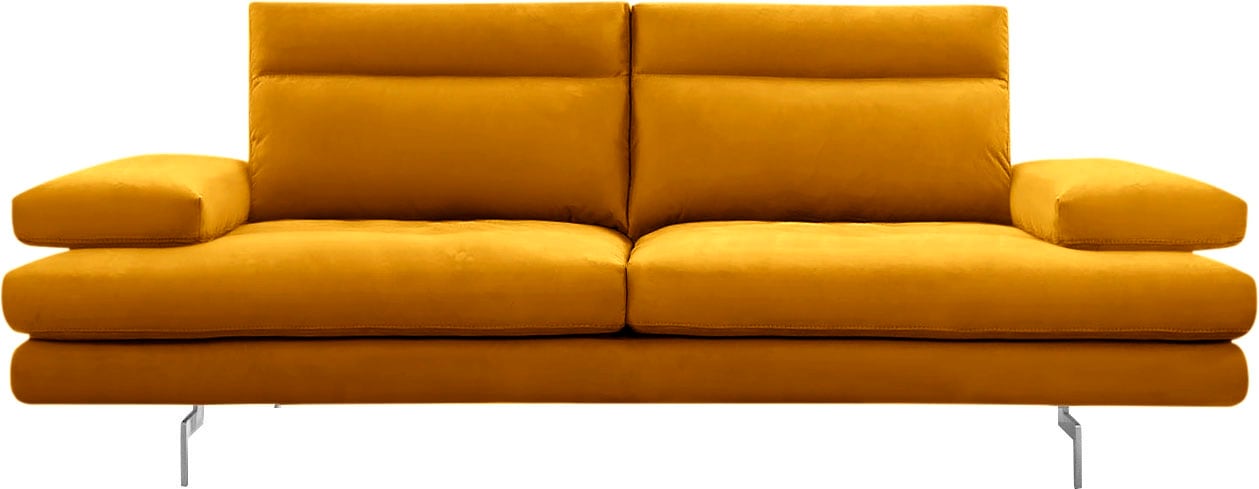 CALIA ITALIA 3,5-places »Toby Wing, italienisches Designsofa mit erstklassigem Sitzkomfort« inklusive Sitztiefenverstellung, Füsse in Chrom glänzend