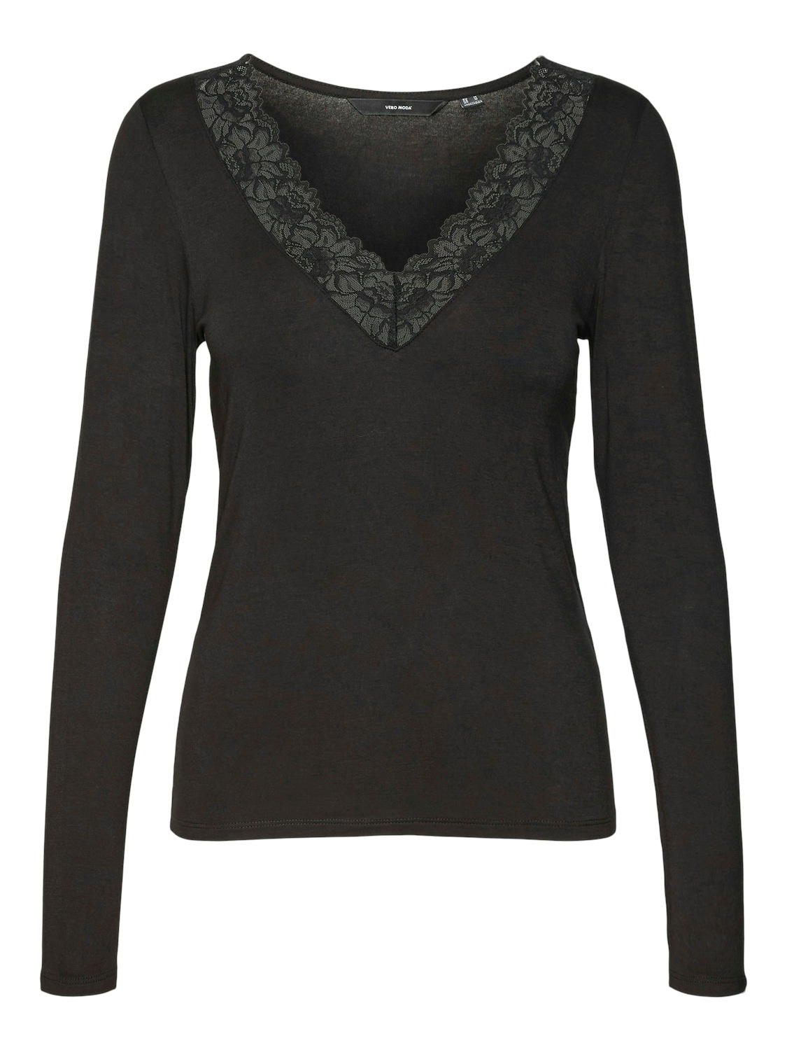 Vero Moda T-shirt en V »VMROSA LS V-NECK LACE TOP GA JRS NOOS«