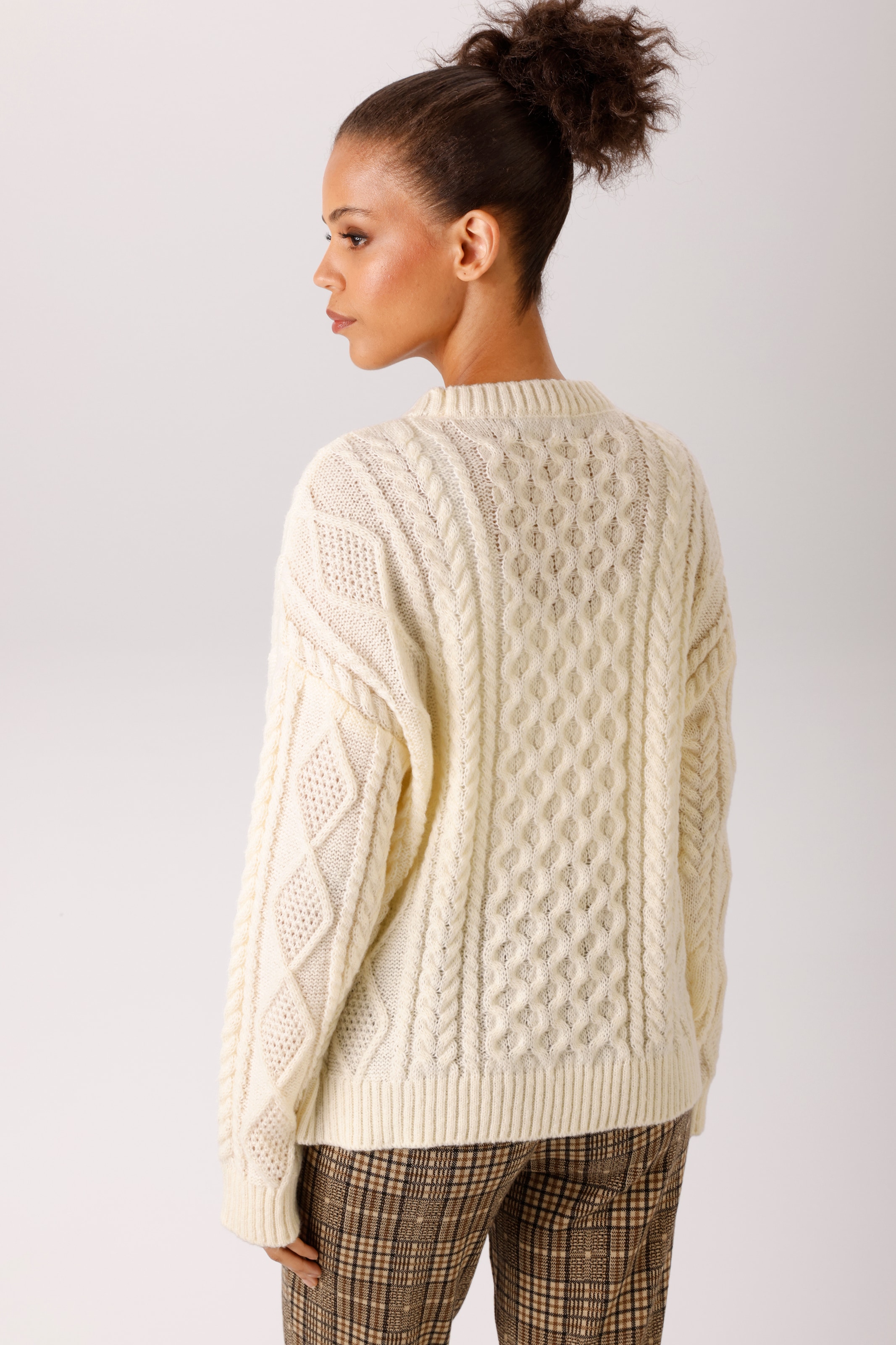 Aniston CASUAL Pull en tricot dans un mélange de motifs attrayant - NOUVELLE COLLECTION