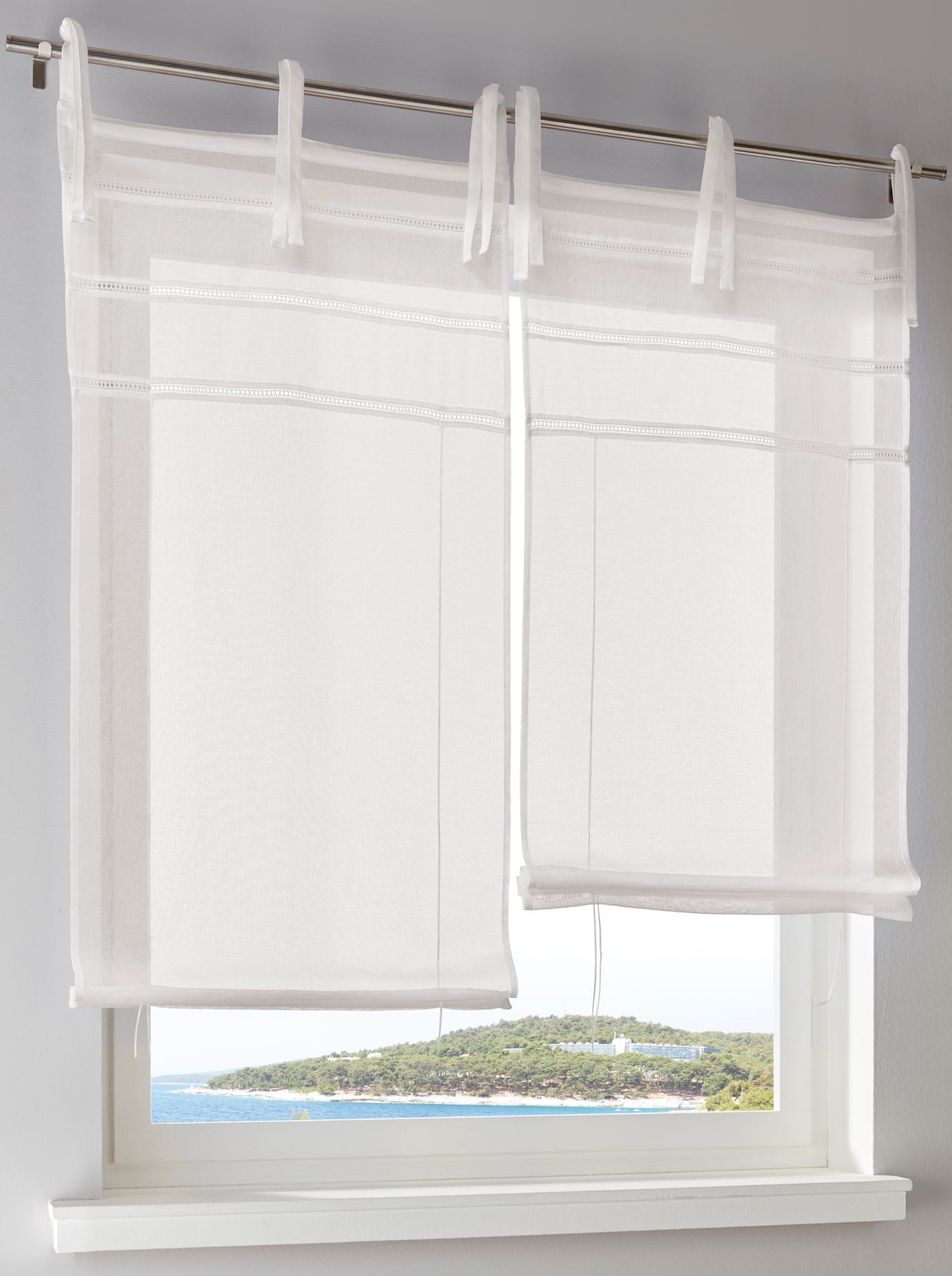 heine home Raffrollo mit Bindebänder