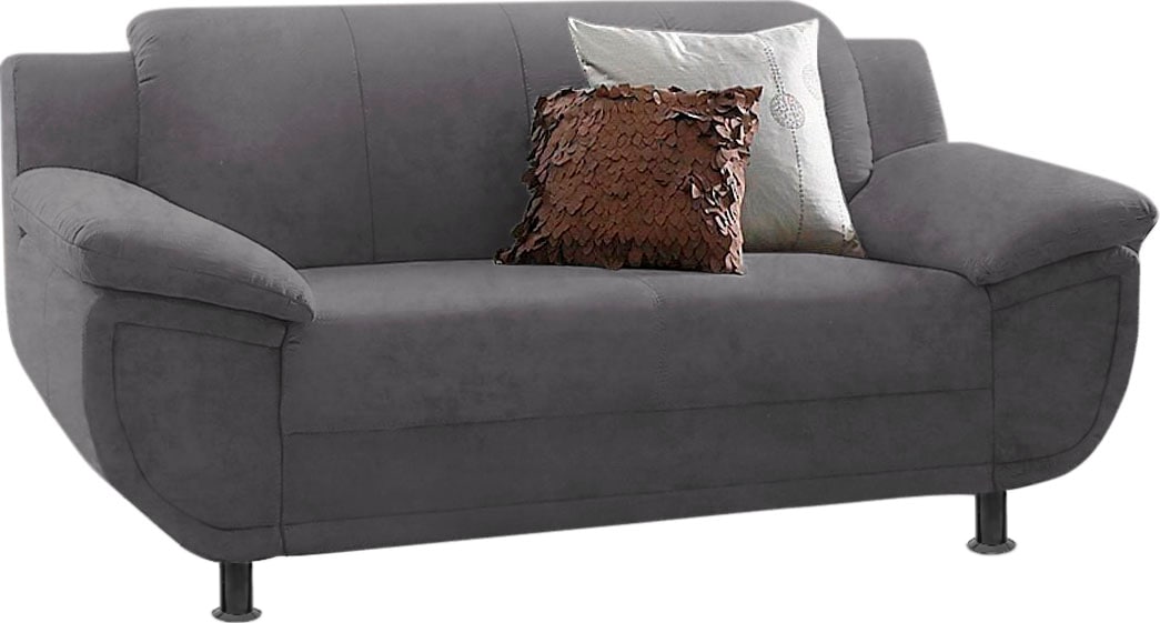 TRENDMANUFAKTUR 2-places »Rondo, Breite 178 cm, breite Armlehnen, Füsse schwarz« canapé disponible avec ressorts ensachés et en différentes housses