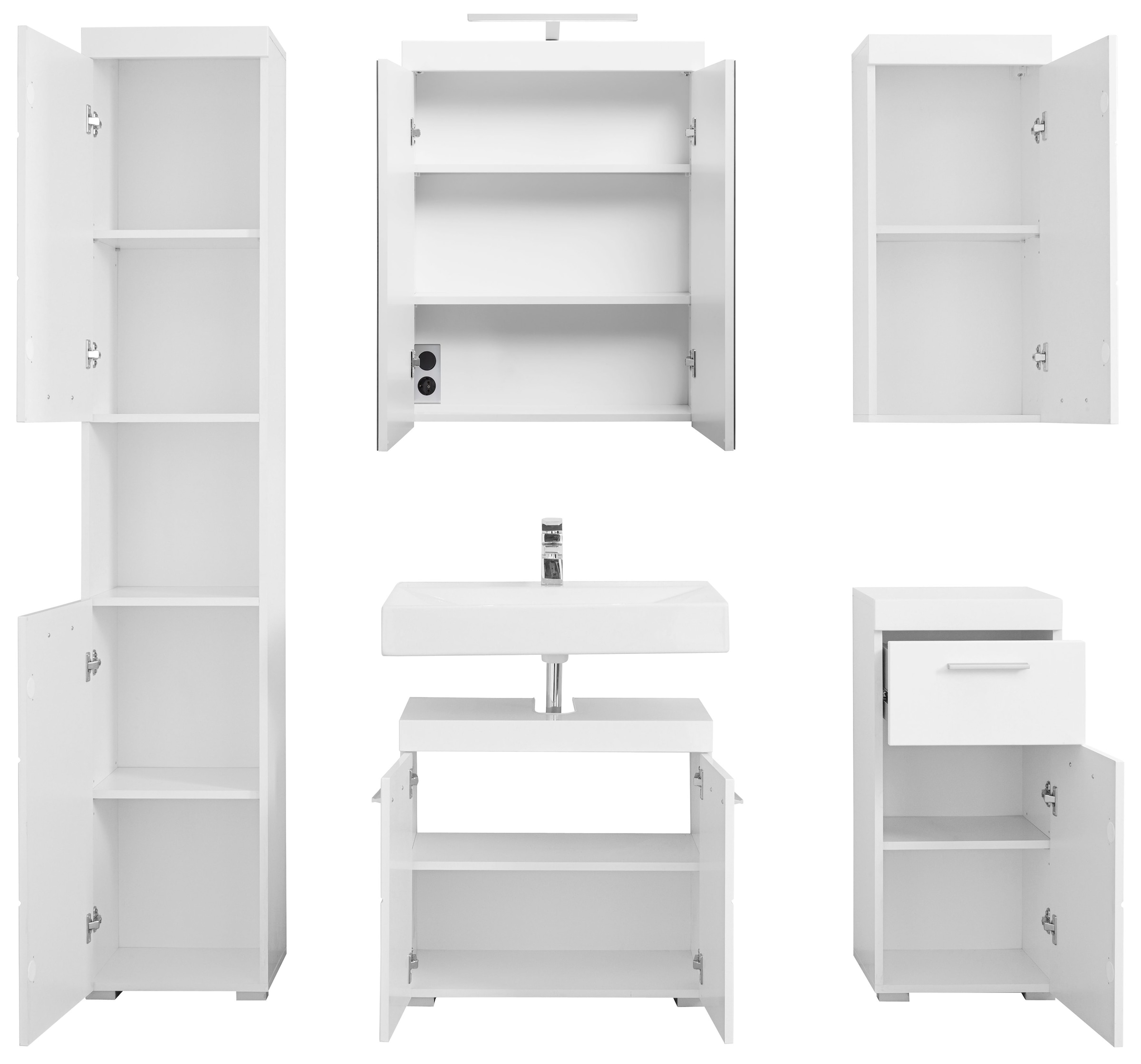 welltime Ensemble de meubles de salle de bain »Avena« Set, 5 cuis tlg.