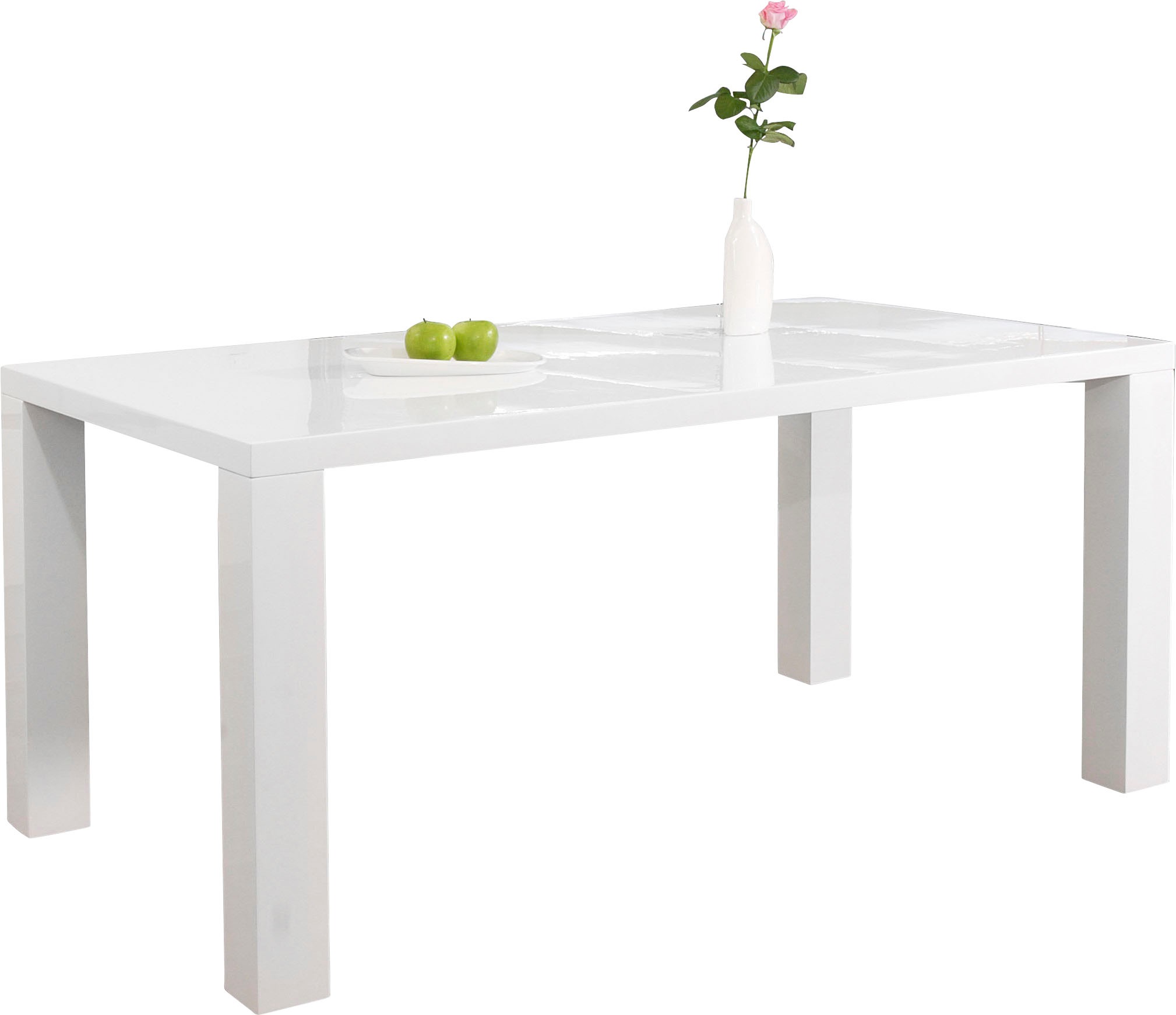SalesFever Ensemble de salle à manger »Luton - Stilvoller Esstisch inkl. Stühle« Set, 5 cuis tlg. bestehend aus 4 Drehstühlen und einem 180 cm breitem Tisch