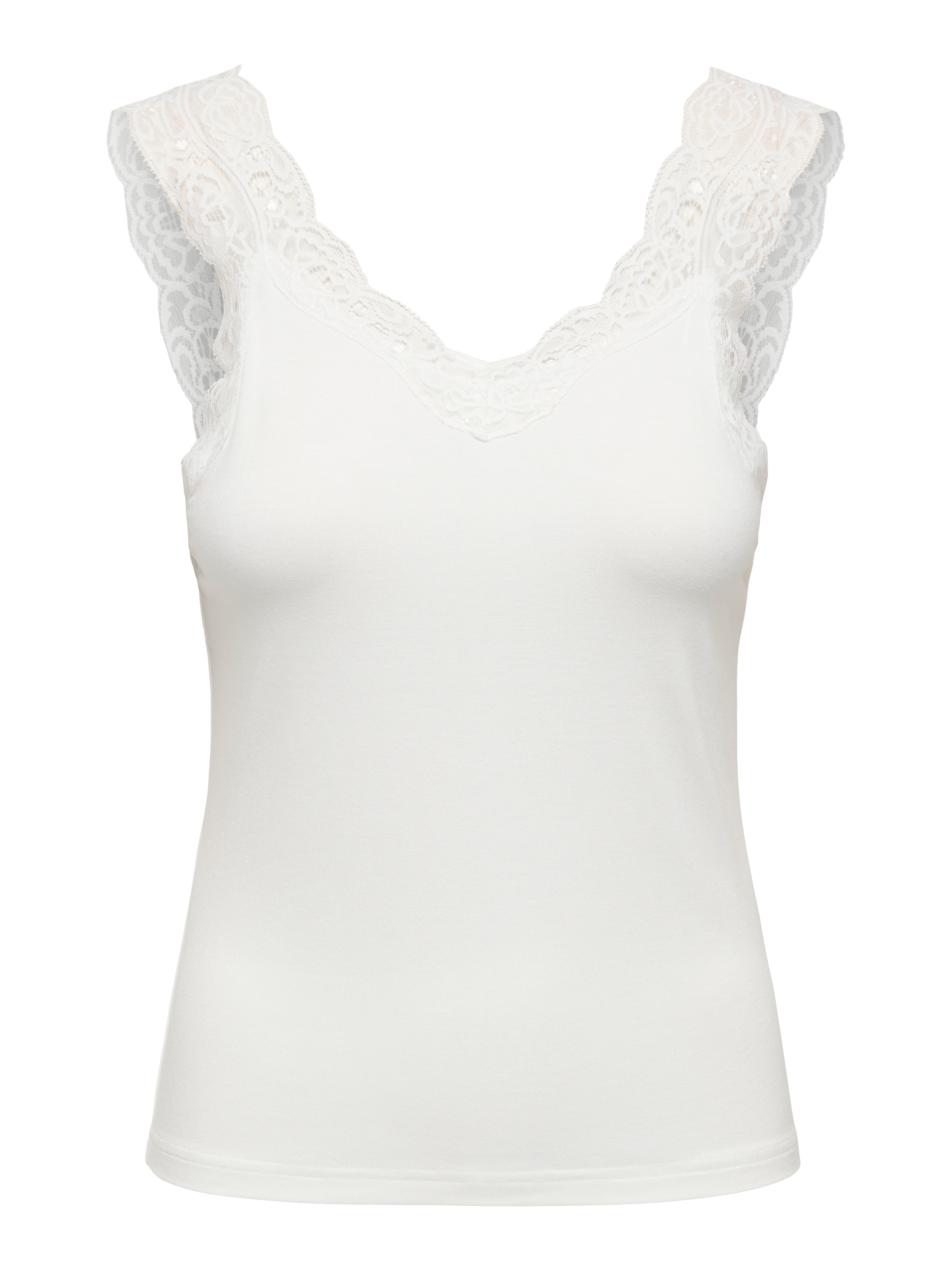 ONLY Top en dentelle »ONLLUNI TANK TOP WITH LACE DETAIL CS JRS« mélange viscose, coupe régulière