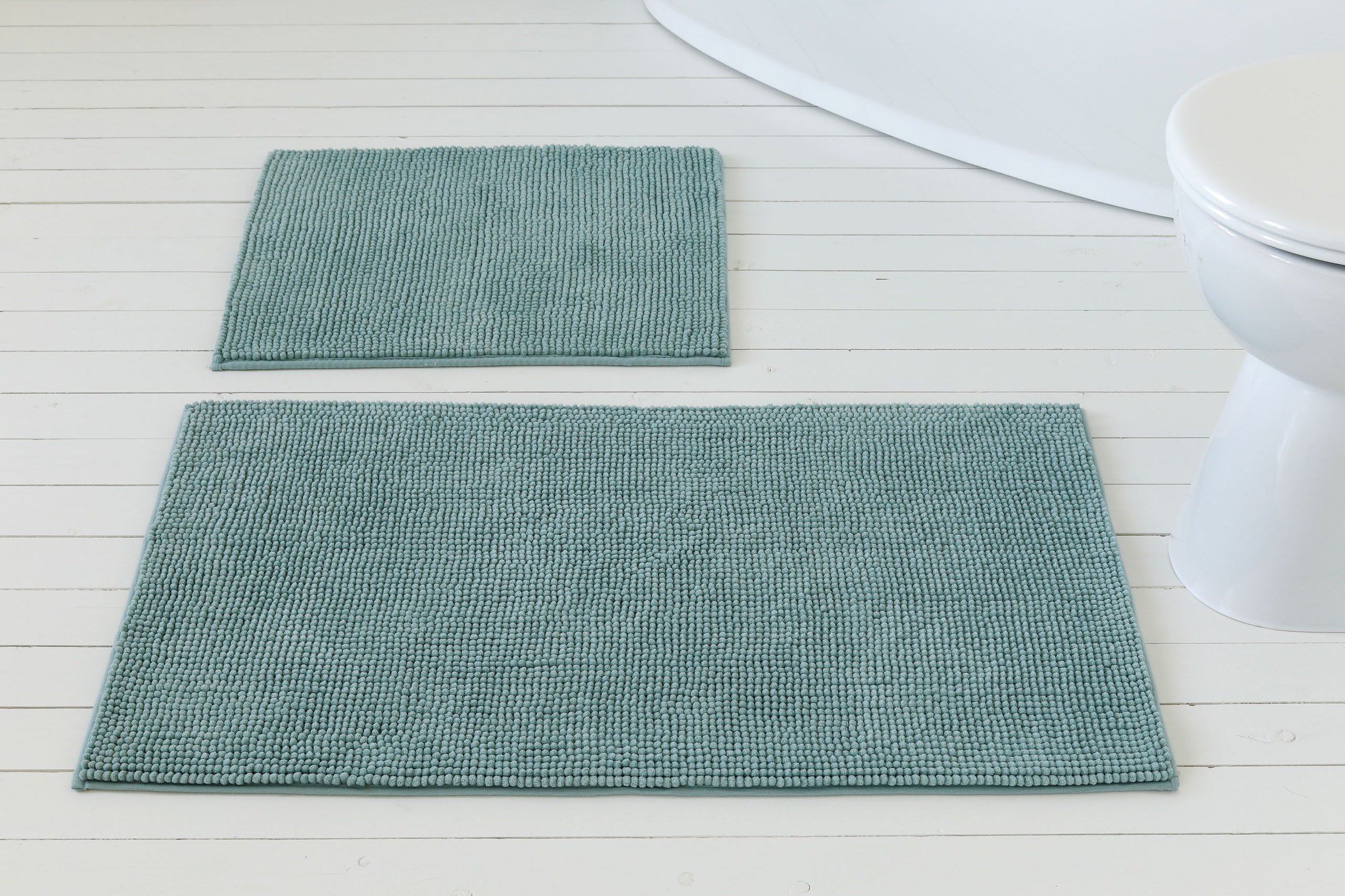 GOODproduct Tapis de bain »Kaelan , weicher Chenille« Höhe 14 mm Badvorleger, Badteppich weiches Chenille, pastellfarben, Badezimmer