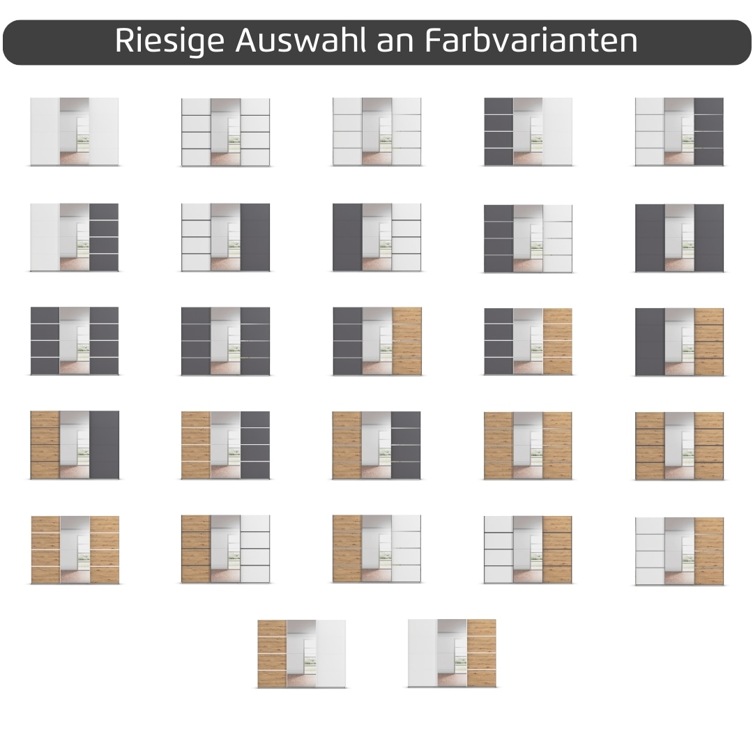 GOODproduct Armoires à vêtements »Mehrzweckschrank Aktenschrank Möbel Mietswohnung Schlafzimmer AVOLA« 3 finitions différentes BASIC/CLASSIC/PREMIUM (incl. soft-close),  avec élégantes moulures en chrome, noir ou blanc FABRIQUÉ EN ALLEMAGNE