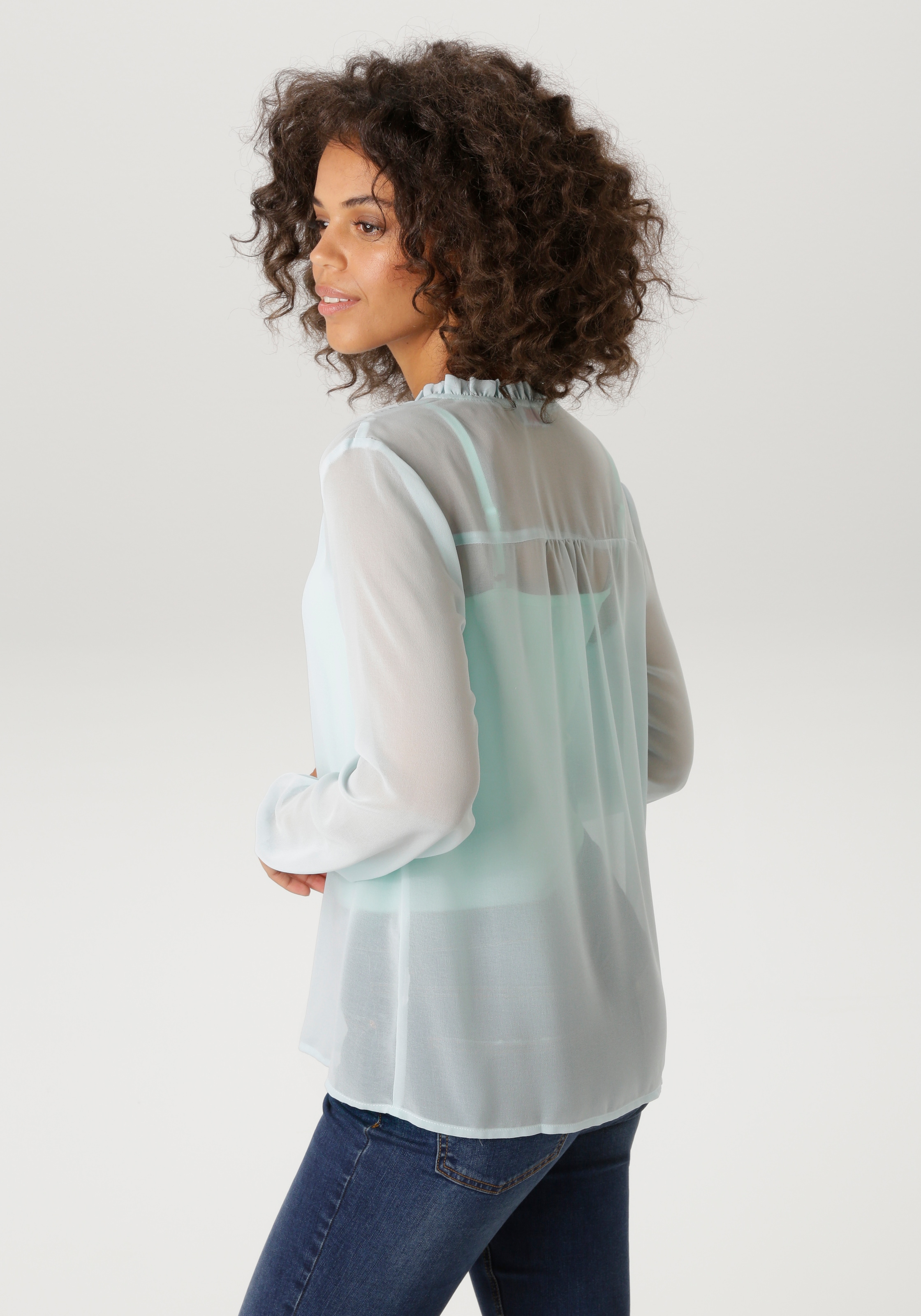 Aniston CASUAL Blouse à enfiler im trendigen Pastell - NEUE KOLLEKTION