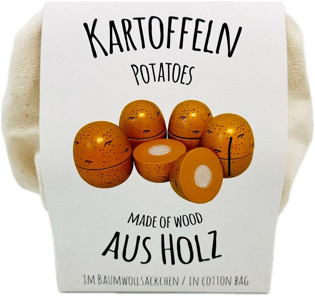 Tanner Spiellebensmittel »Holzkartoffeln zum Schneiden im schönen Baumwollsäckchen« FSC® - schützt Wald