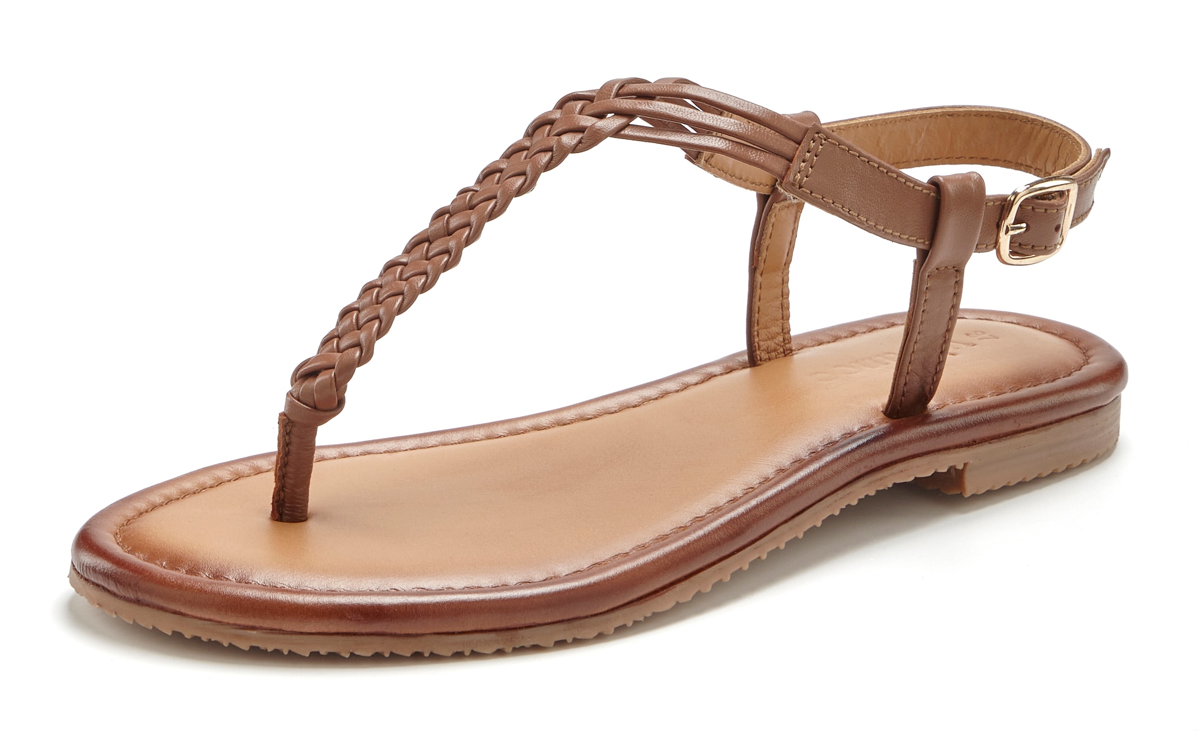 Vivance Zehentrenner »Sandalette, Sommerschuh, Sandale,«  NEU aus Leder mit Flecht-Optik