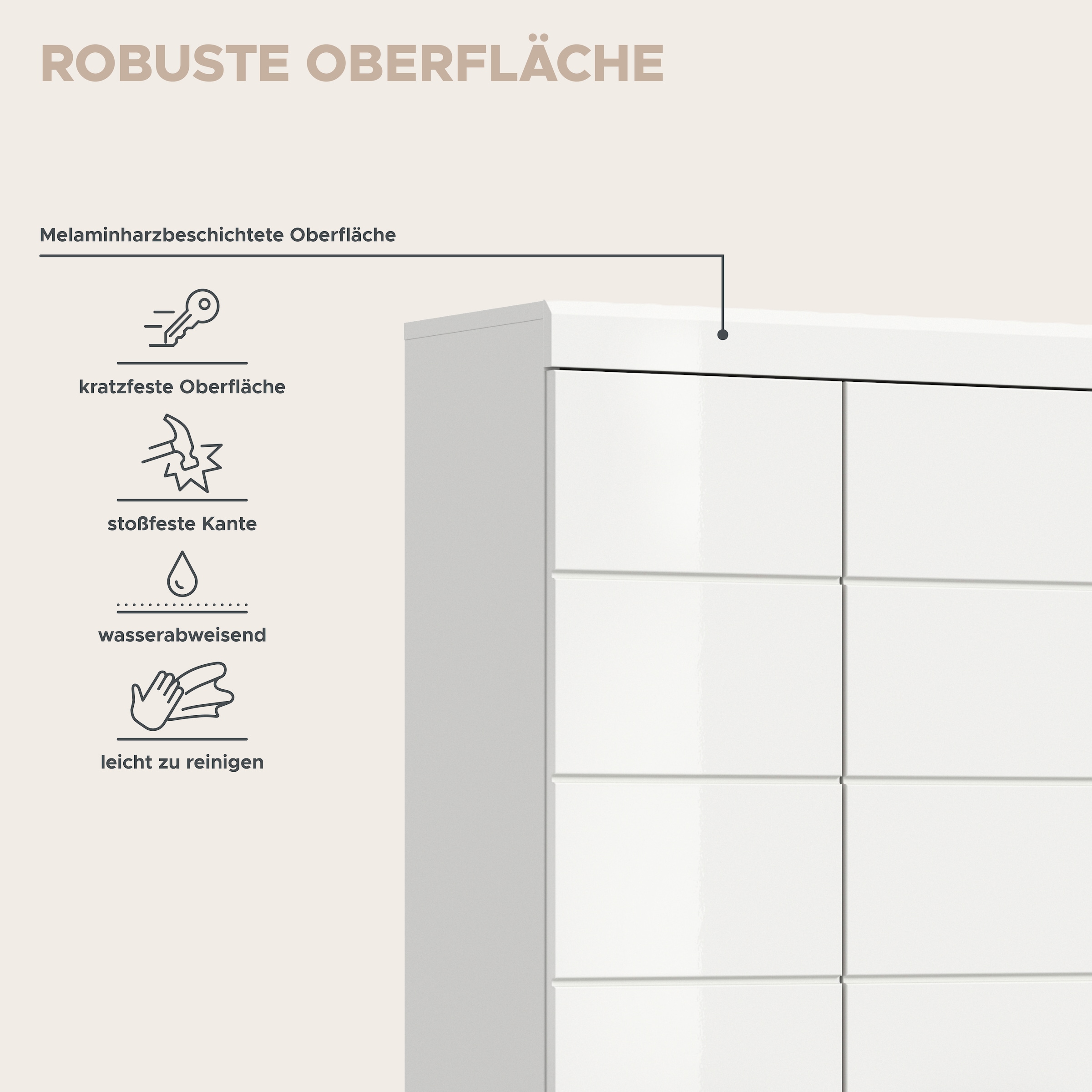 welltime Badmöbel-Set »SIENA, 2-teilig, bestehend aus: 2x Hochschrank, MDF-Front«
