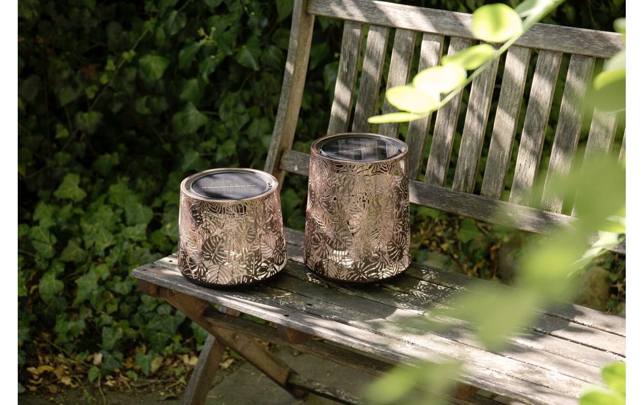 STT Laterne »Antic Mini Jungle Bronze« Dekorative Solar-Laterne aus Metall für Drinnen und Draussen
