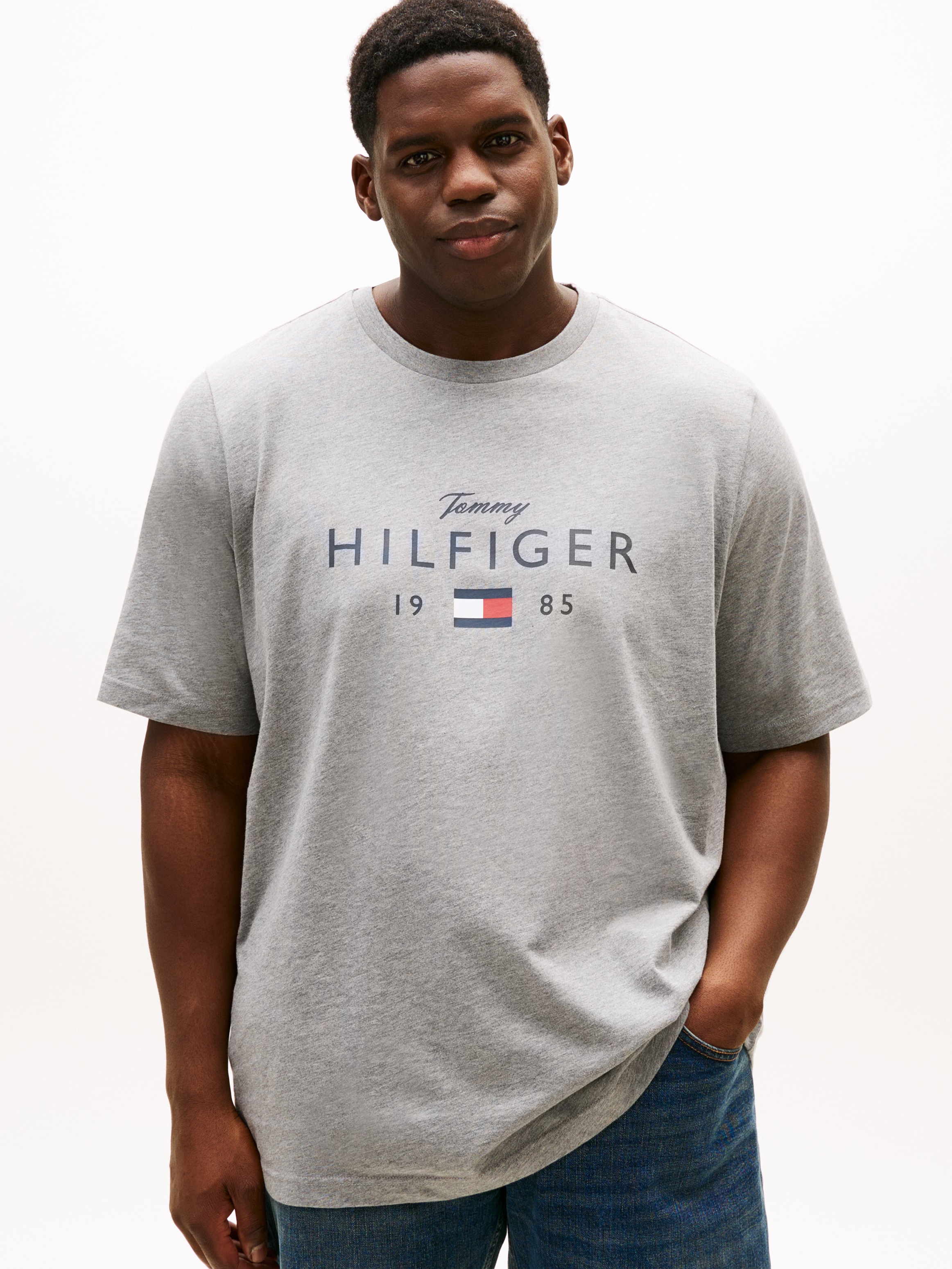 Tommy Hilfiger Big & Tall T-Shirt »BT-BRAND LOVE BIG HILFIGER« Rundhals, normale Passform, Grosse Grössen
