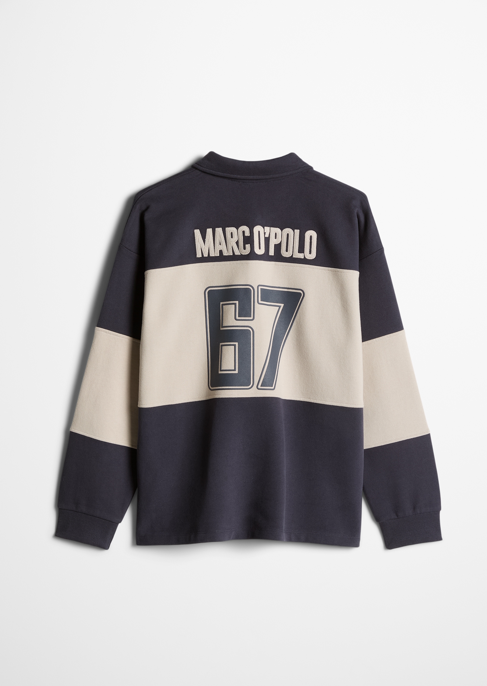 Marc O'Polo Sweat-shirt , avec col polo et rayures contrastées
