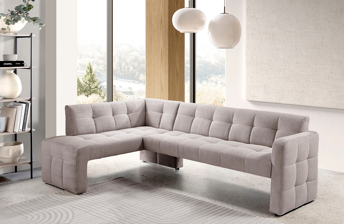 exxpo - sofa fashion Banc de salle à manger »Barista, bequem und elegant, hohe Bodenfreiheit,« Eckbank Barista bequem und elegant, hochwertige Detailverarbeitung