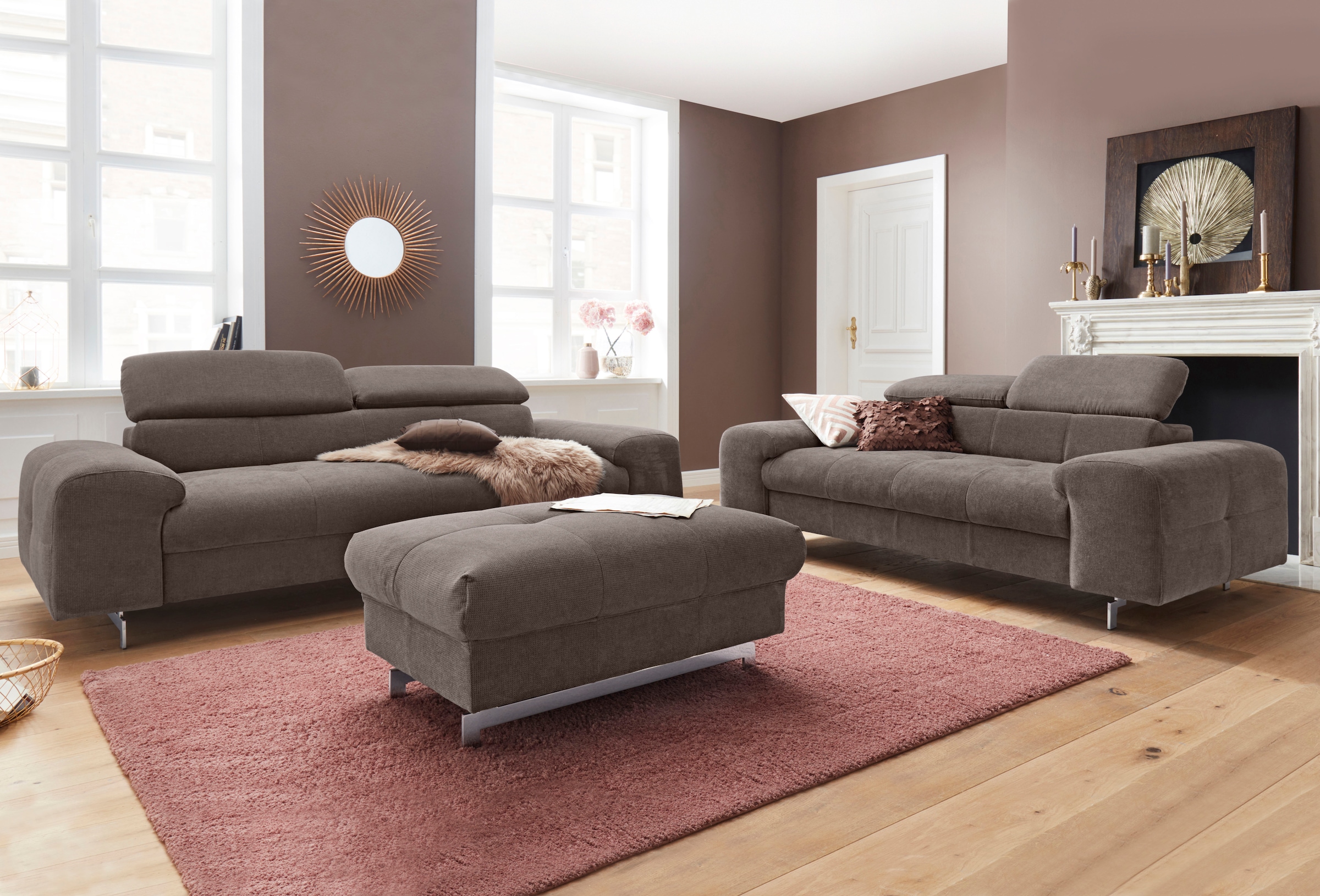 COTTA 3-Sitzer »Chef« mit Kopfteilverstellung