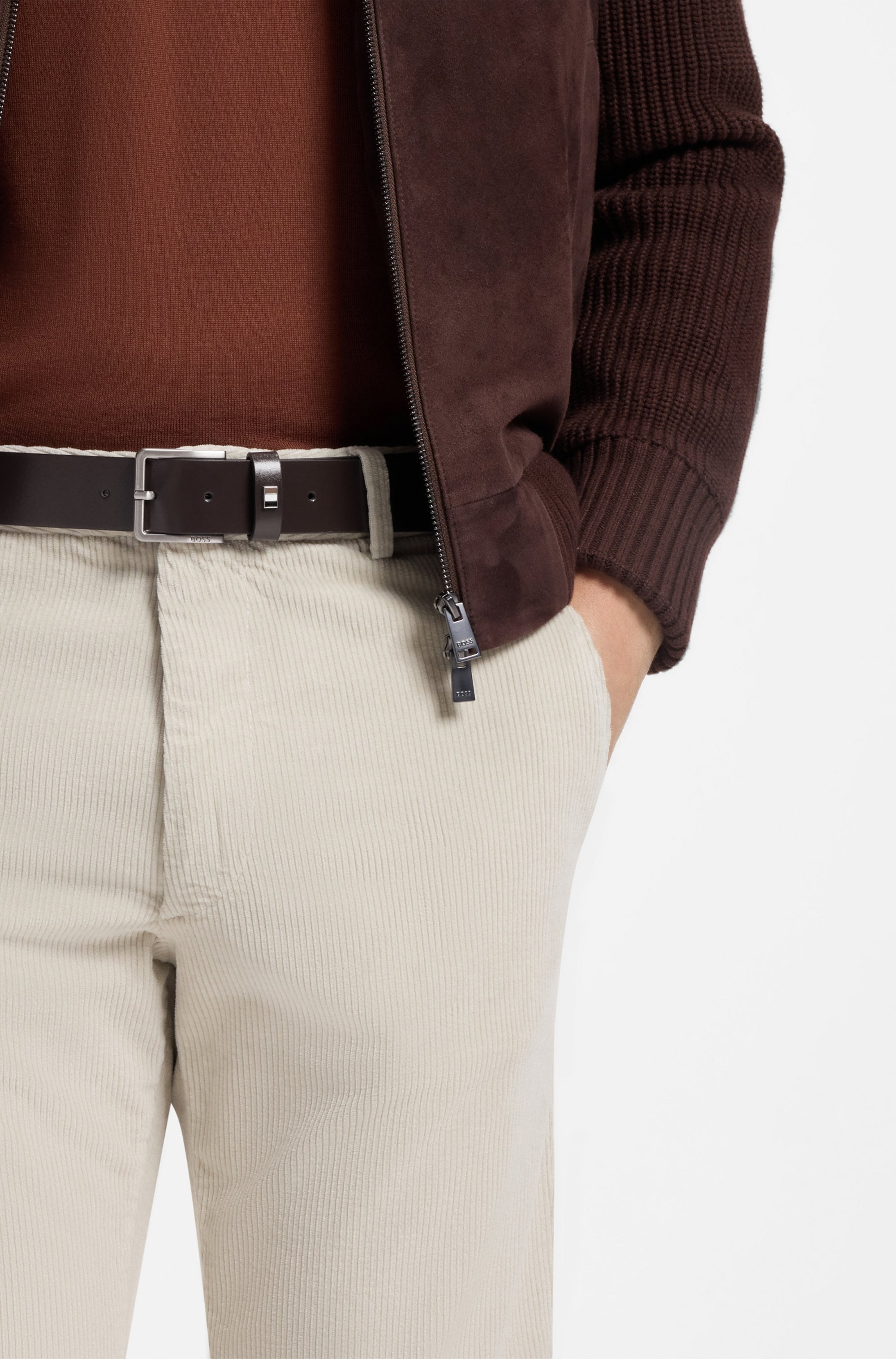 BOSS Ceinture en cuir »Ther-Flag-E_Sz35« mit stilvollen Markendetails
