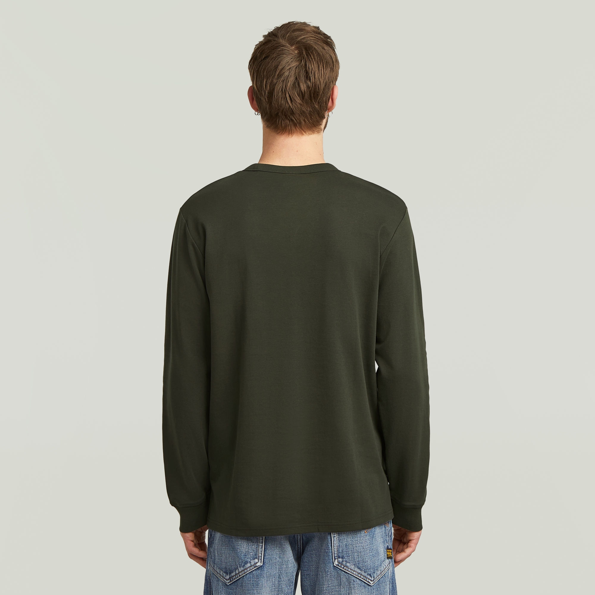 G-STAR T-shirt à manches longues »Nifous R« mit geripptem Einsatz vorne