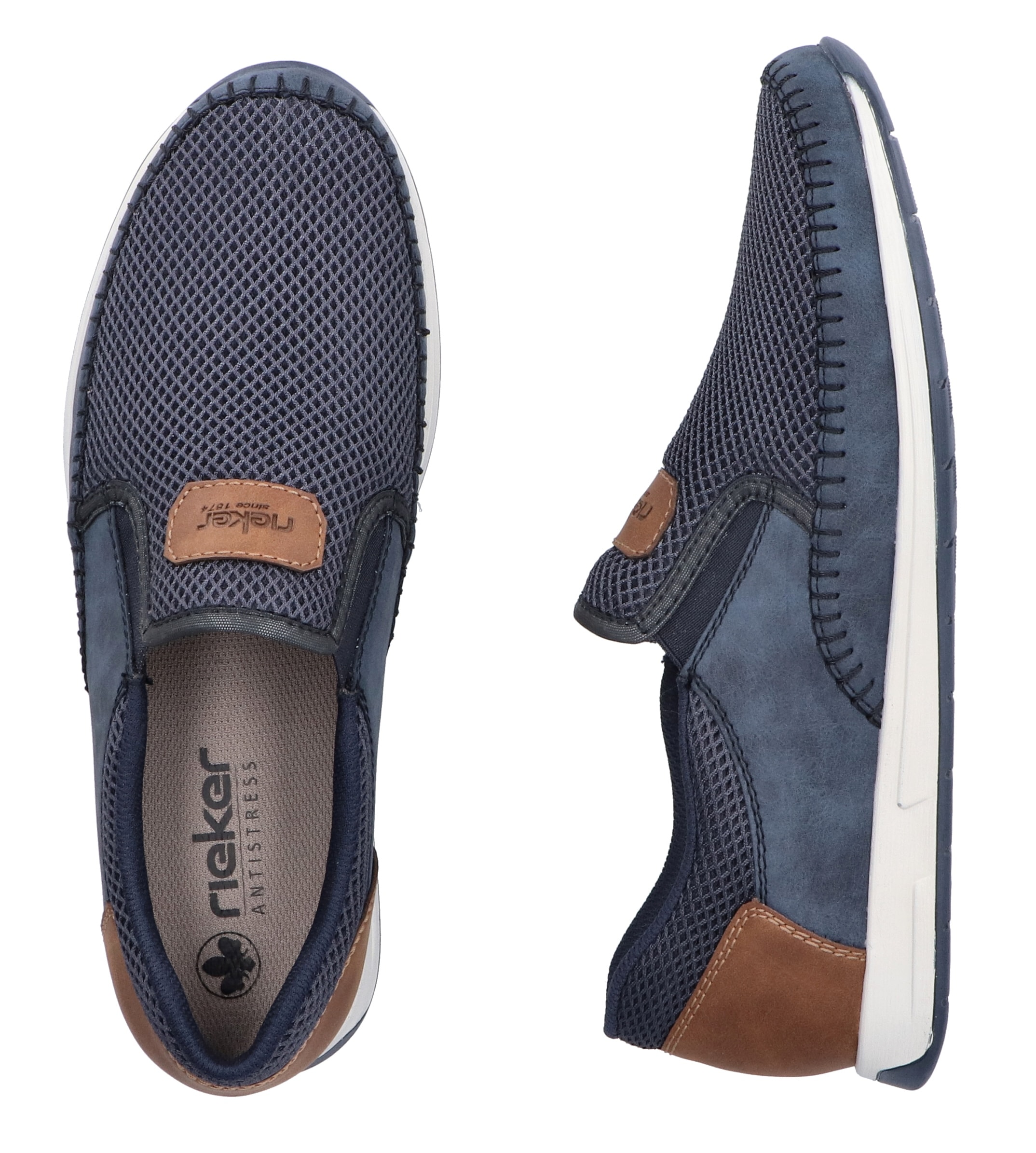 Rieker Slipper  Sneaker slip-on, chaussure à enfiler avec inserts stretch