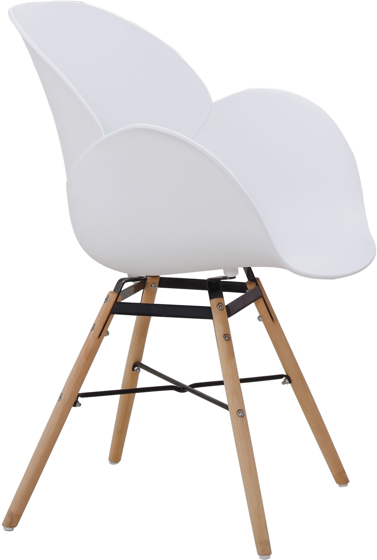 Kayoom Chaise à 4 pieds »Stuhl Amalia 110 2er-Set, praktisches Set, bequemer Kunststoffstuhl« (Set) 2 cuispflegeleicht, abwaschbar, in einem Stück spritzgegossene Sitzfläche