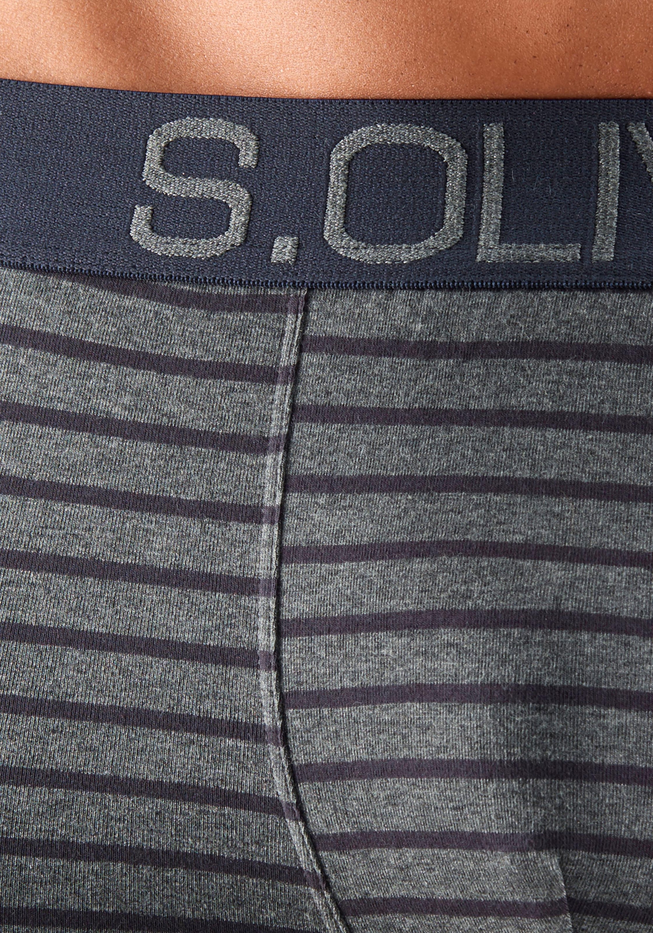 s.Oliver Boxer »Boxershorts für Herren« Paquet, 4 cuis mit kontrastfarbenem Webbund