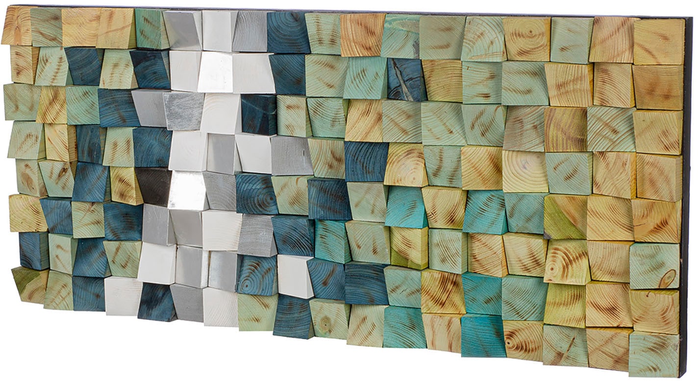 Casablanca by Gilde Tableau en bois »Yesil rechteckig« 1 cuis tlg.