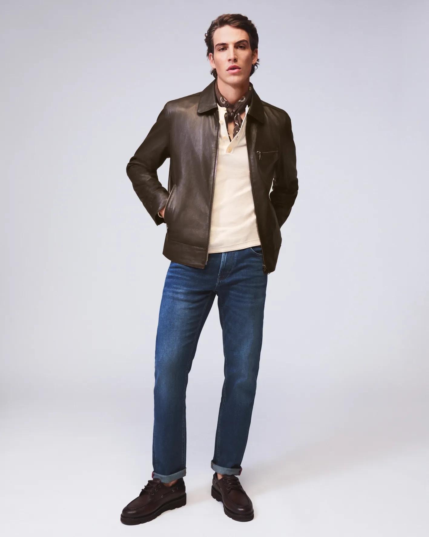 Joop Jeans Pull à col rond »Peko« mit Henleyausschnitt, normale Passform