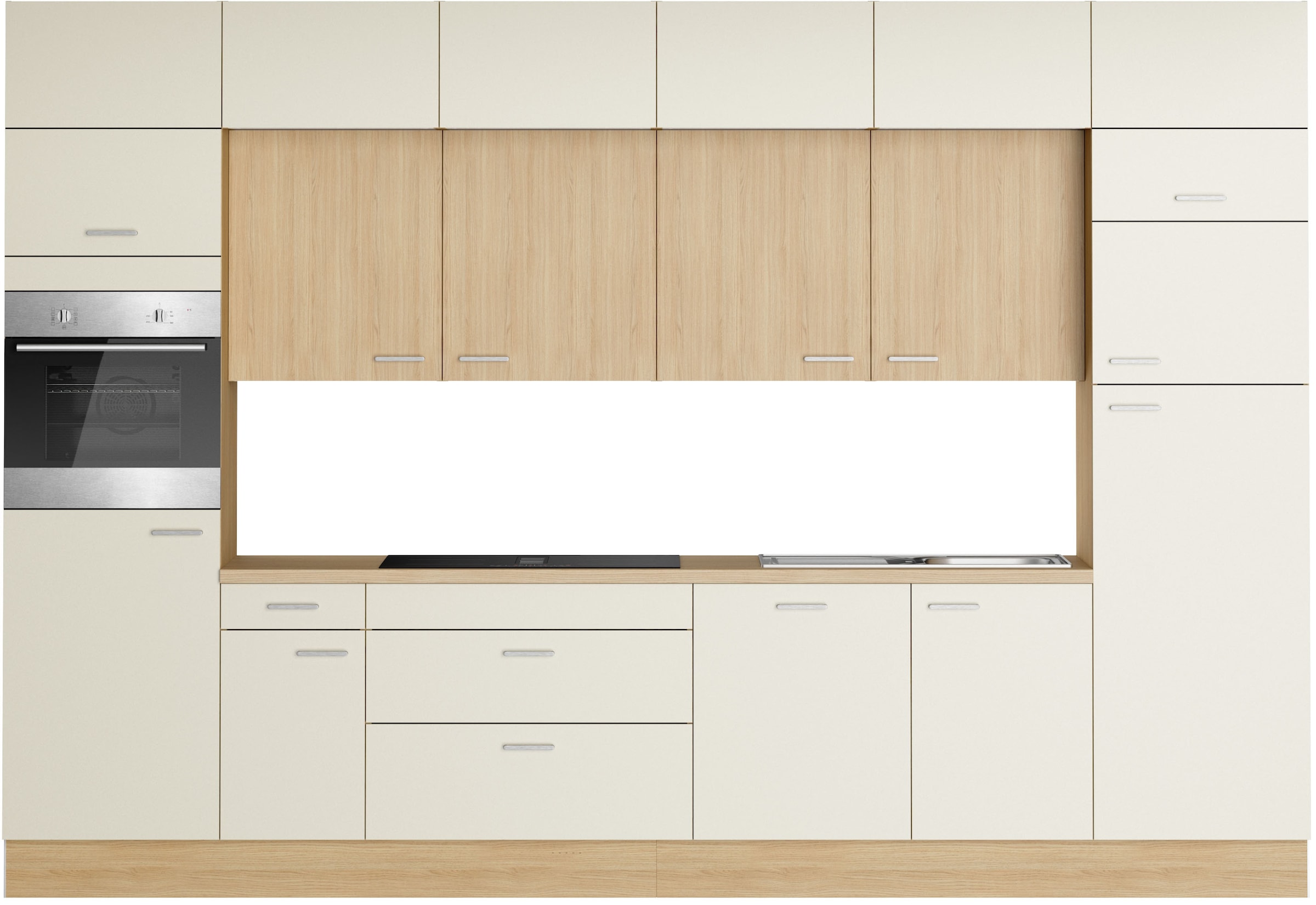 KOCHSTATION Kitchenette »KS-Lucy« Breite 360 cm, Soft-Close, inkl. Zubehör, wahlweise mit E-Geräten