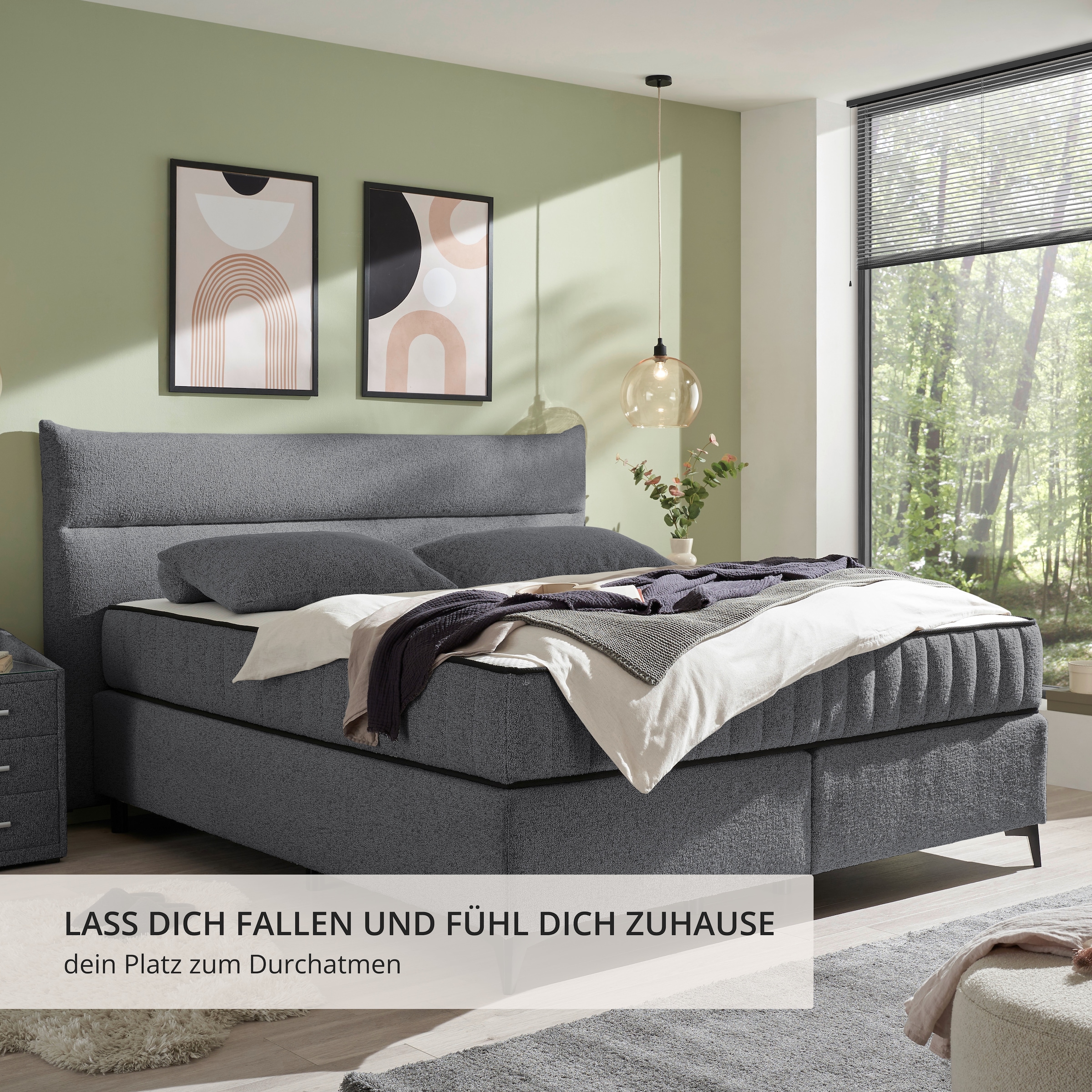 ED EXCITING DESIGN Lit boxspring »Vlieland« Premium 9-Zonen-Tonnentaschenfederkern Duo-Matratze mit Kokosmatte