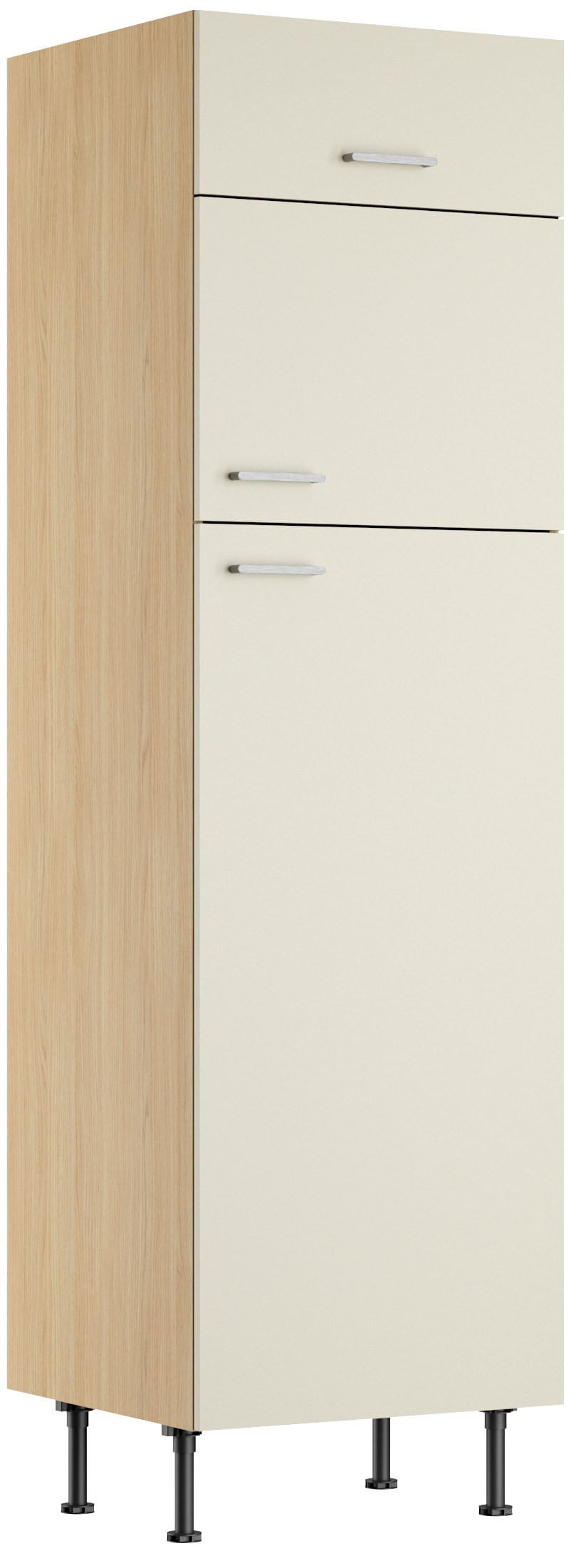 KOCHSTATION Armoire réfrigérée encastrable »KS-Lucy« Breite 60 cm, m. 2 Türen, 1 Klappe, Soft-Close, höhenverstellbare Füsse