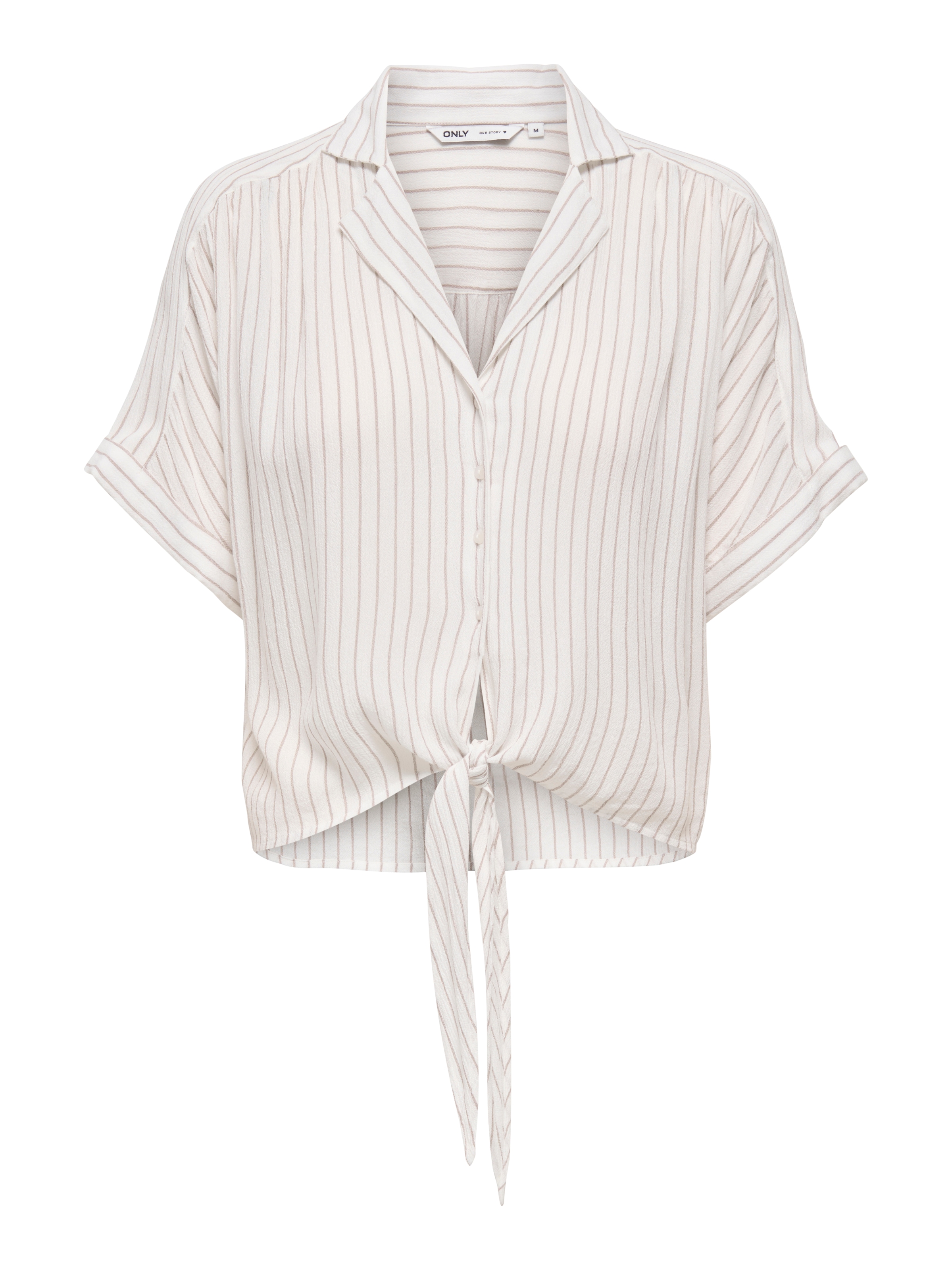 ONLY Blouse à manches courtes »ONLPAULA LIFE S/S TIE SHIRT WVN NOOS« viscose, coupe regular