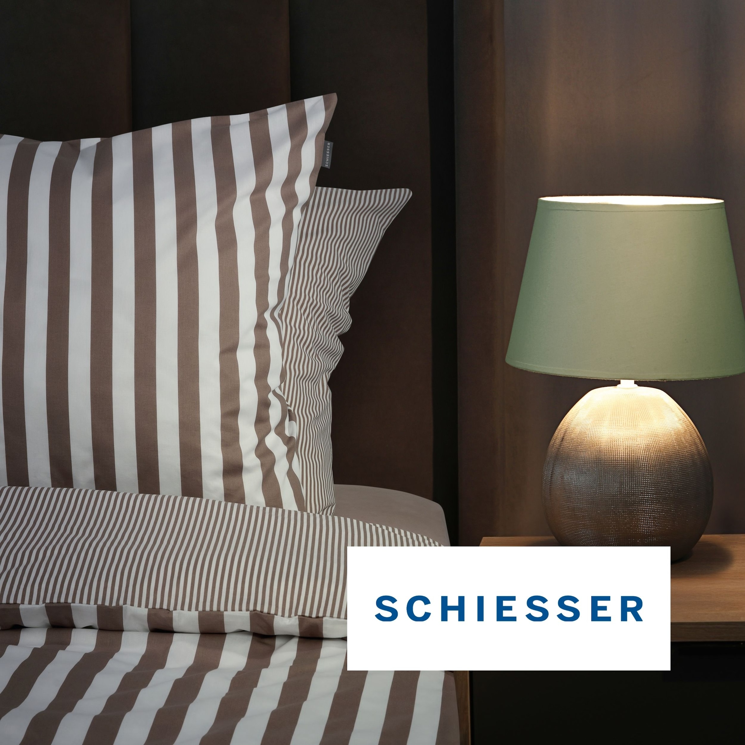 Schiesser Linge de lit réversible »Marie aus weicher Baumwolle und Streifen Allover« 2 cuis OEKO-TEX® MADE IN GREEN
