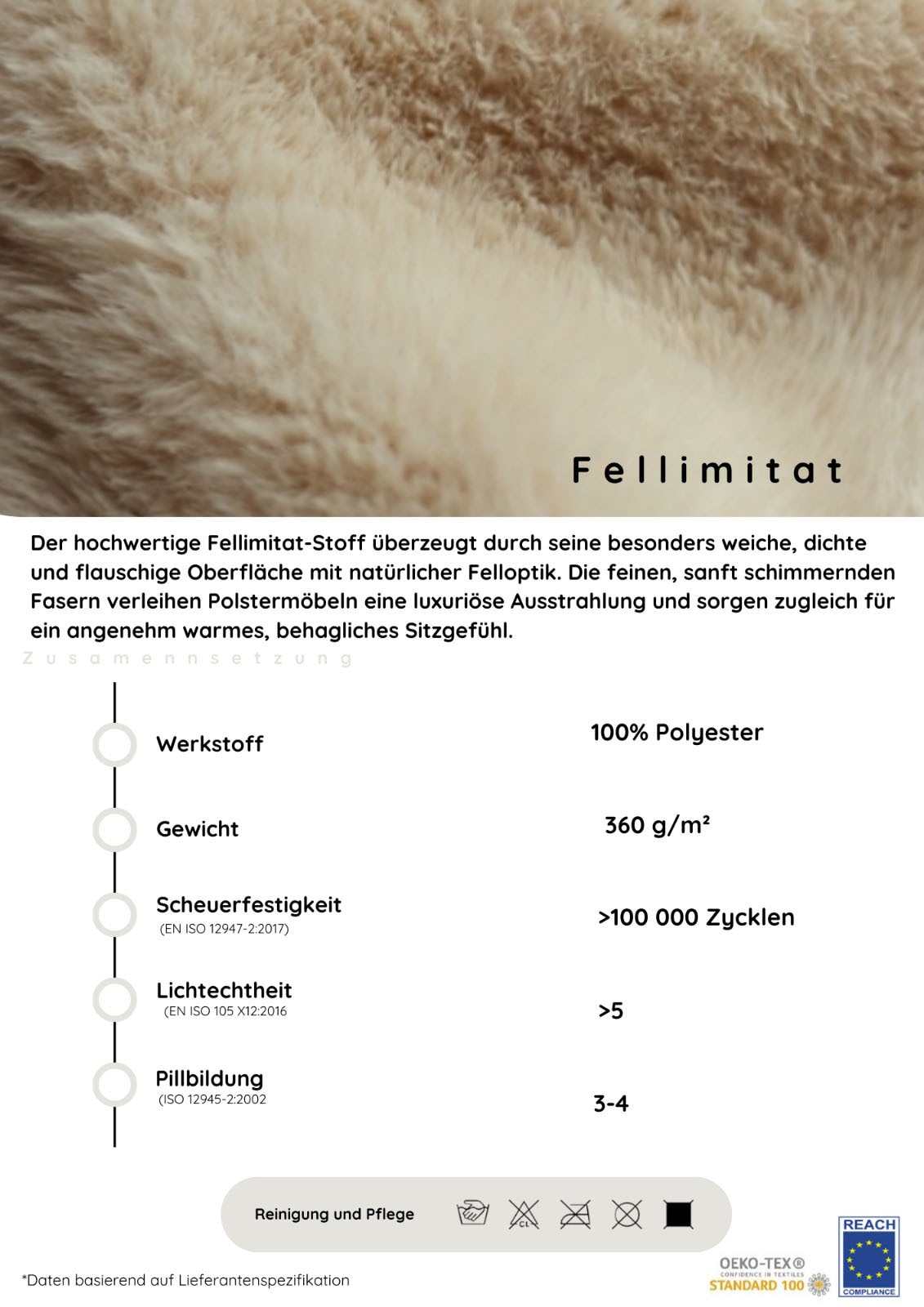 GOODproduct Polsterbett »EVELLINA in der Grösse 180x200 cm, mit Fellimitat bezogen« wahlweise mit Lattenrost und King-Matratze (28cm)